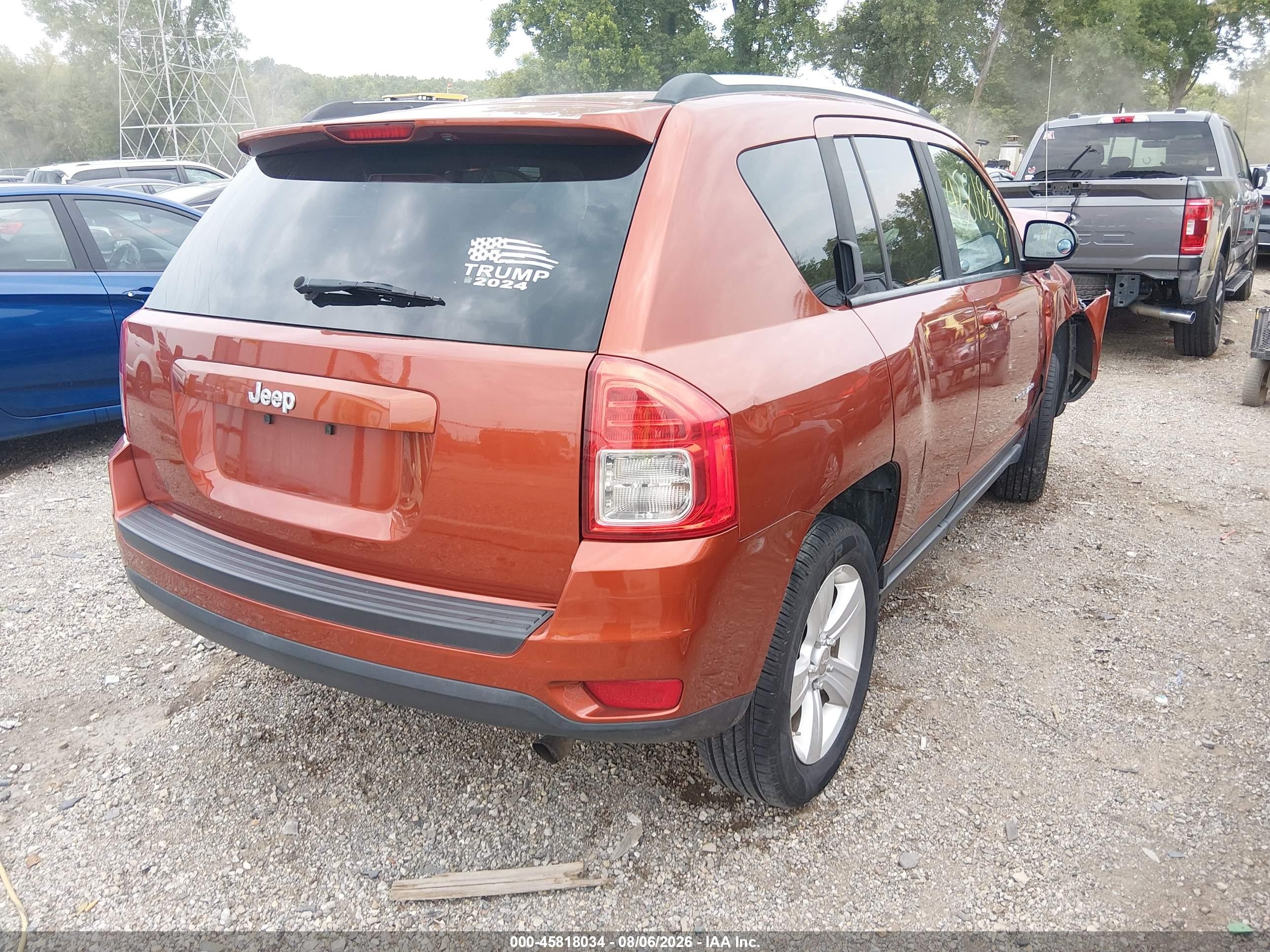 2012 Jeep Compass Sport Orange vin: 1C4NJCBB6CD602949