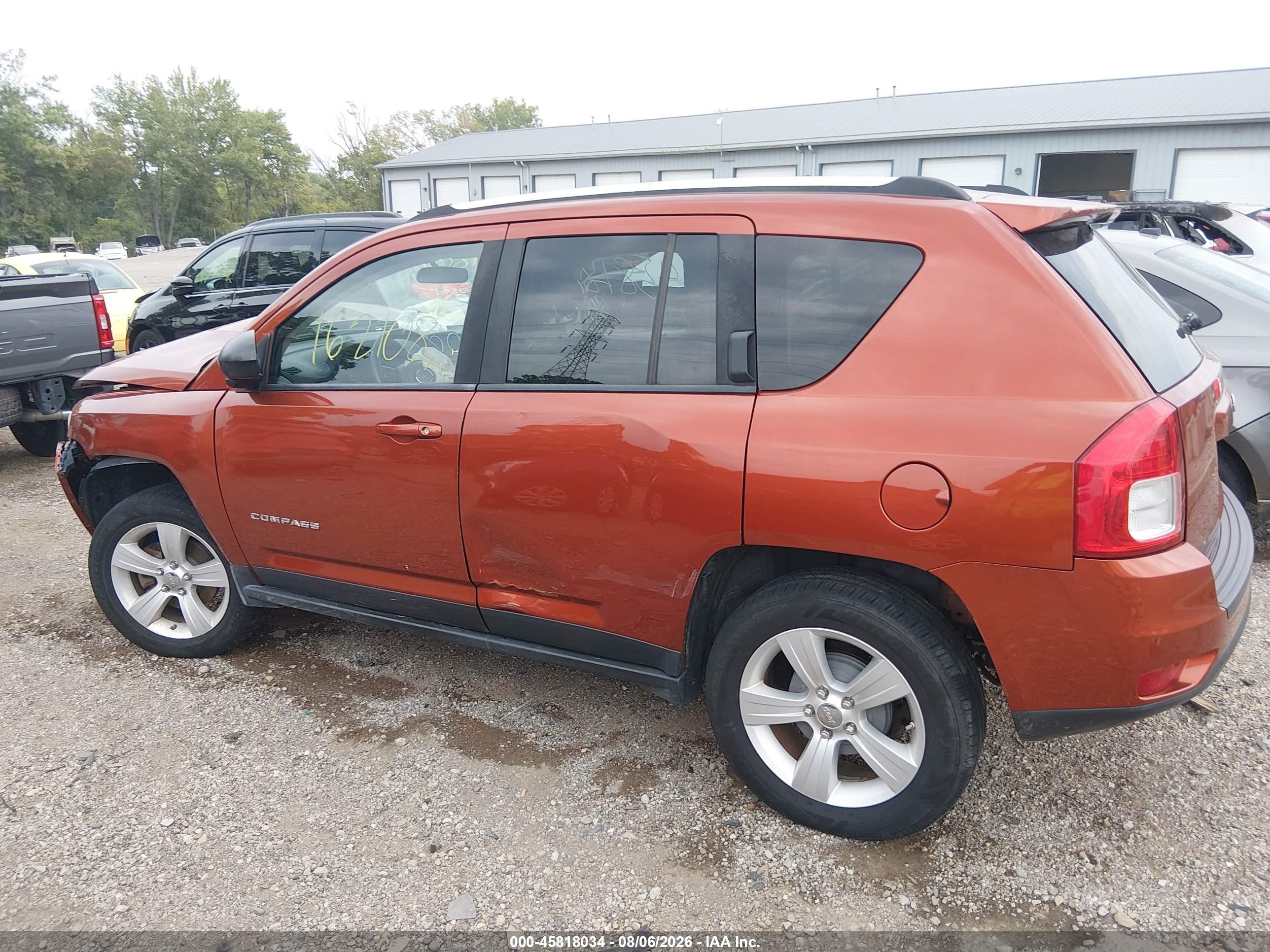 2012 Jeep Compass Sport Orange vin: 1C4NJCBB6CD602949