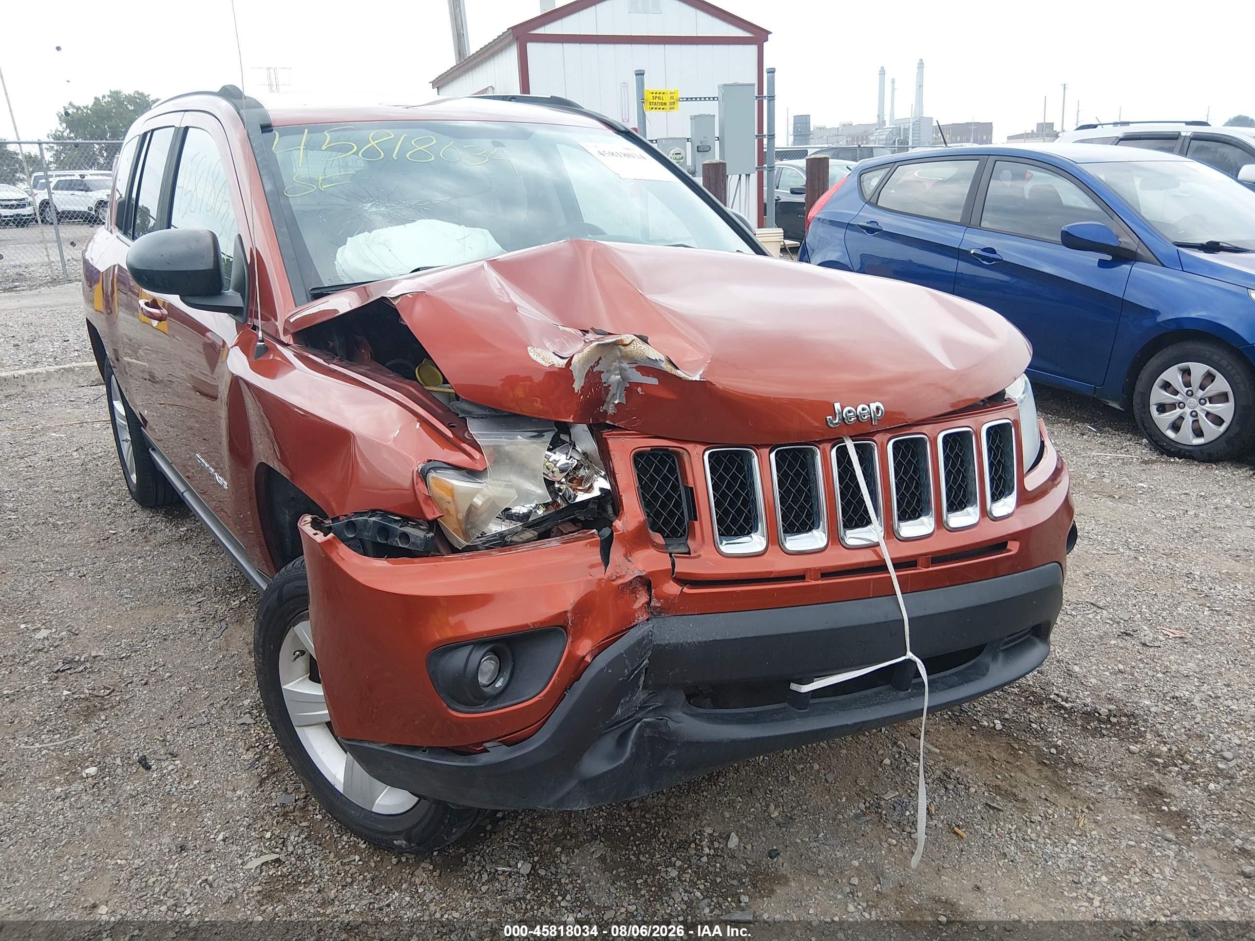 2012 Jeep Compass Sport Orange vin: 1C4NJCBB6CD602949