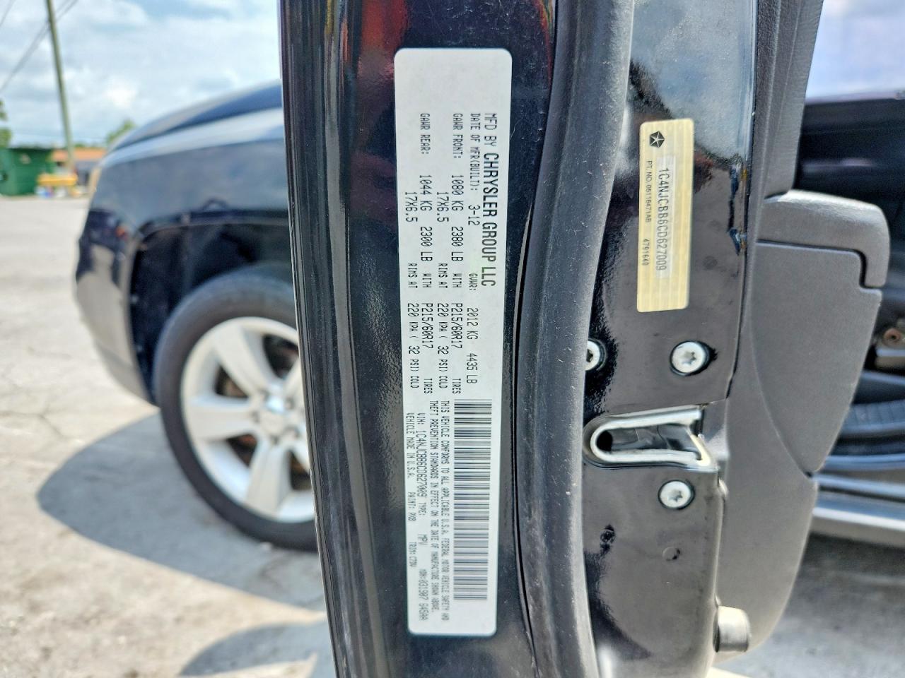 2012 Jeep Compass Sport Black vin: 1C4NJCBB6CD627009