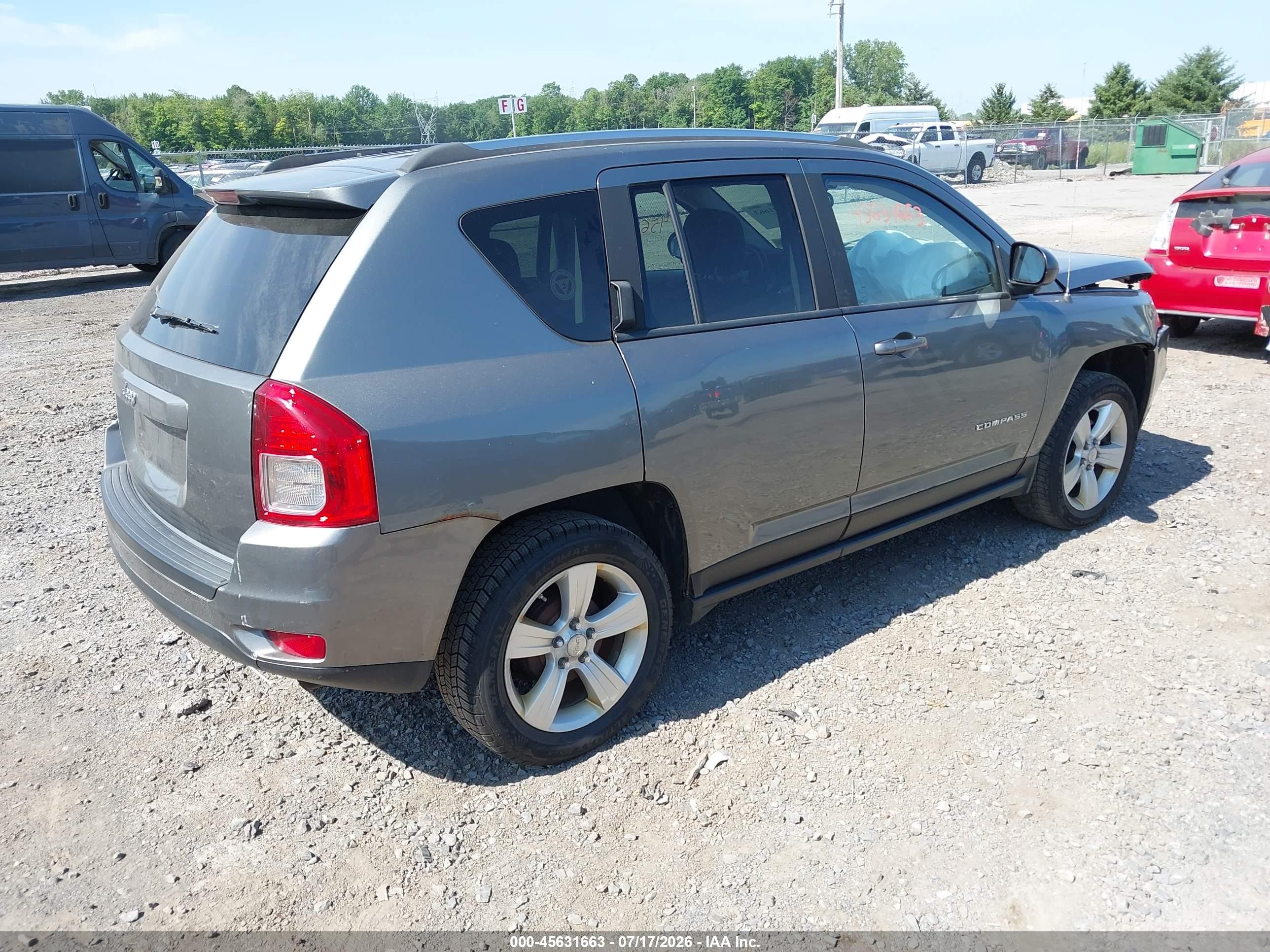 2012 Jeep Compass Sport Gray vin: 1C4NJCBB7CD586664