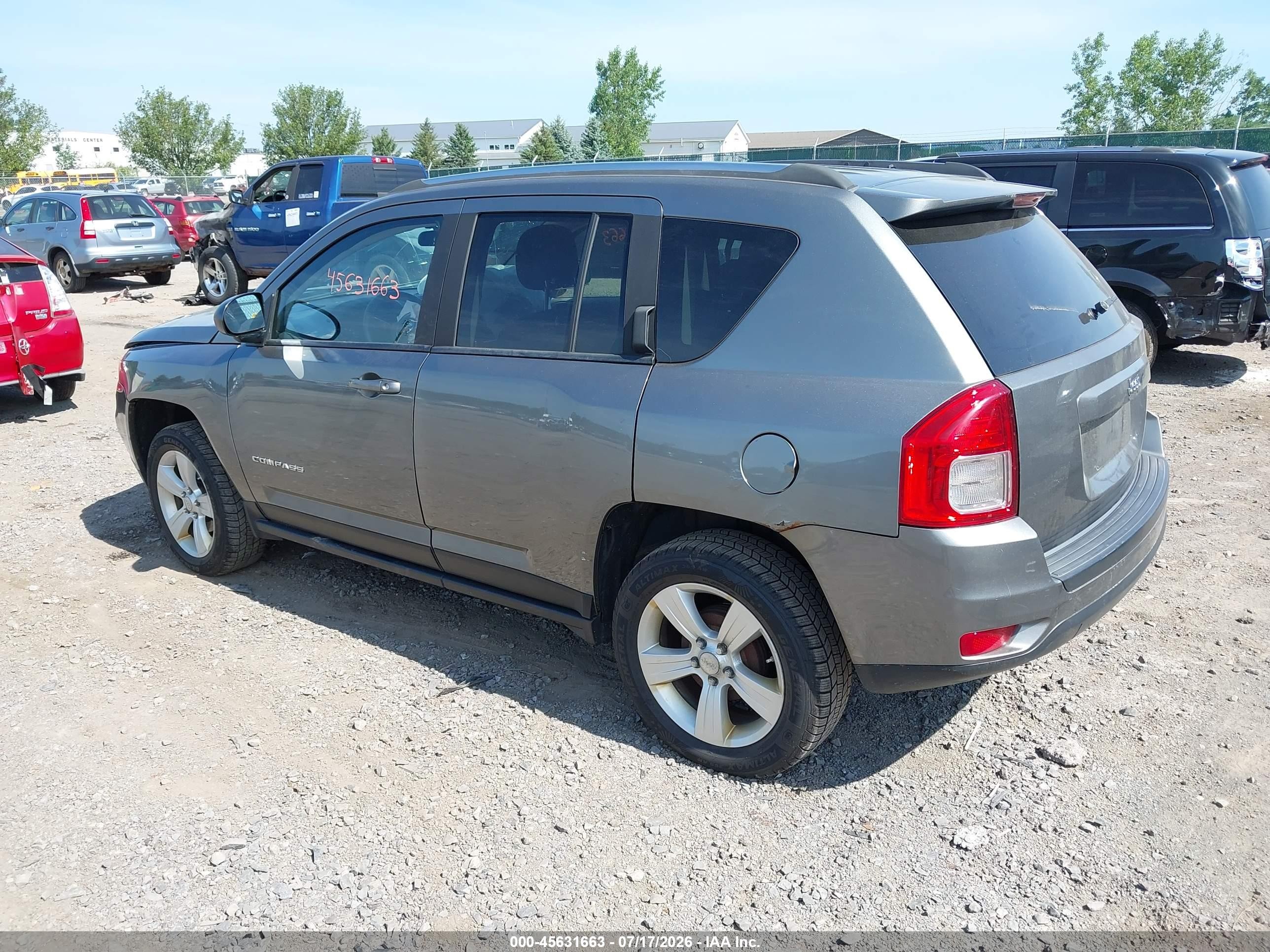 2012 Jeep Compass Sport Gray vin: 1C4NJCBB7CD586664