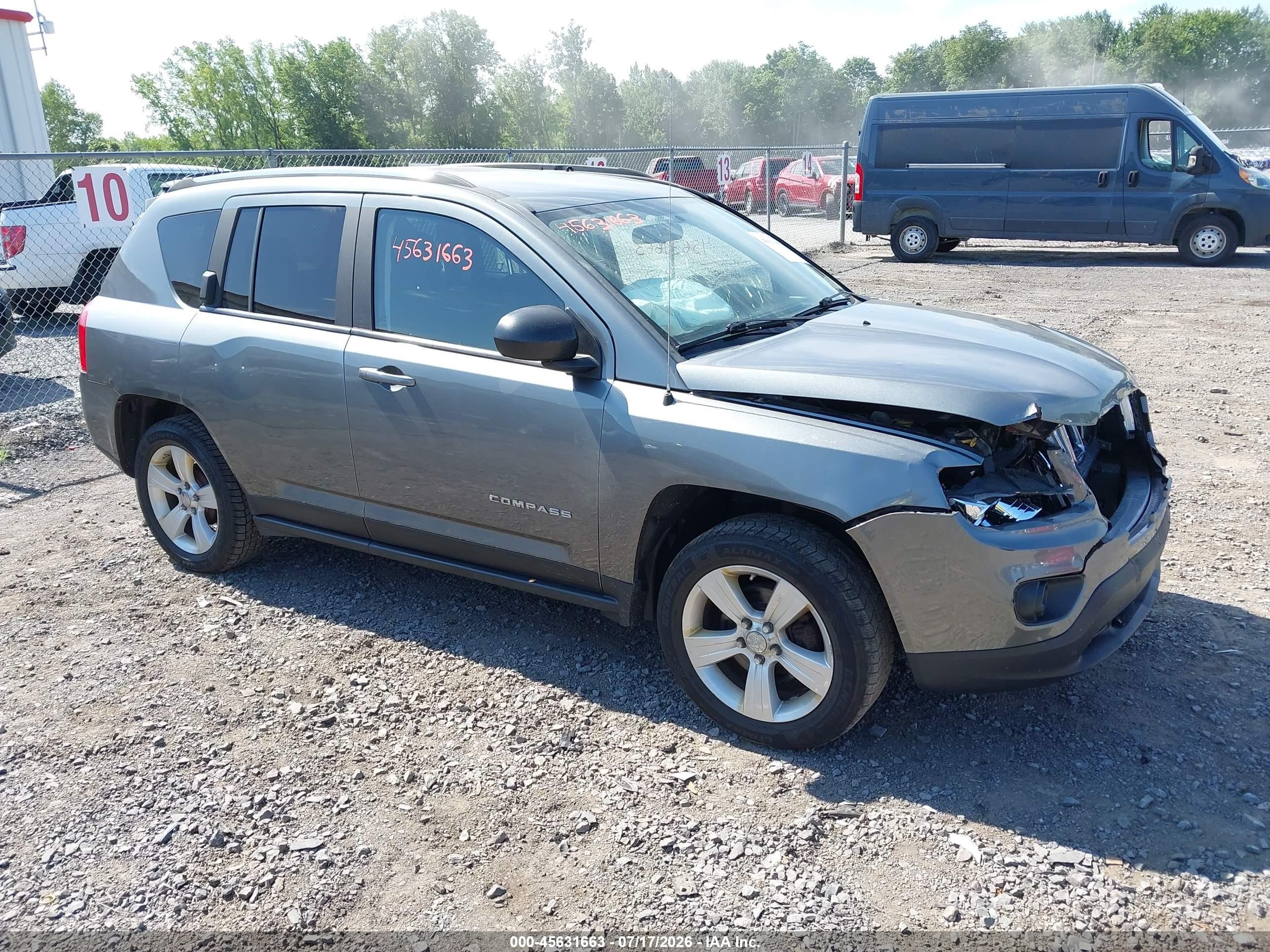 2012 Jeep Compass Sport Gray vin: 1C4NJCBB7CD586664