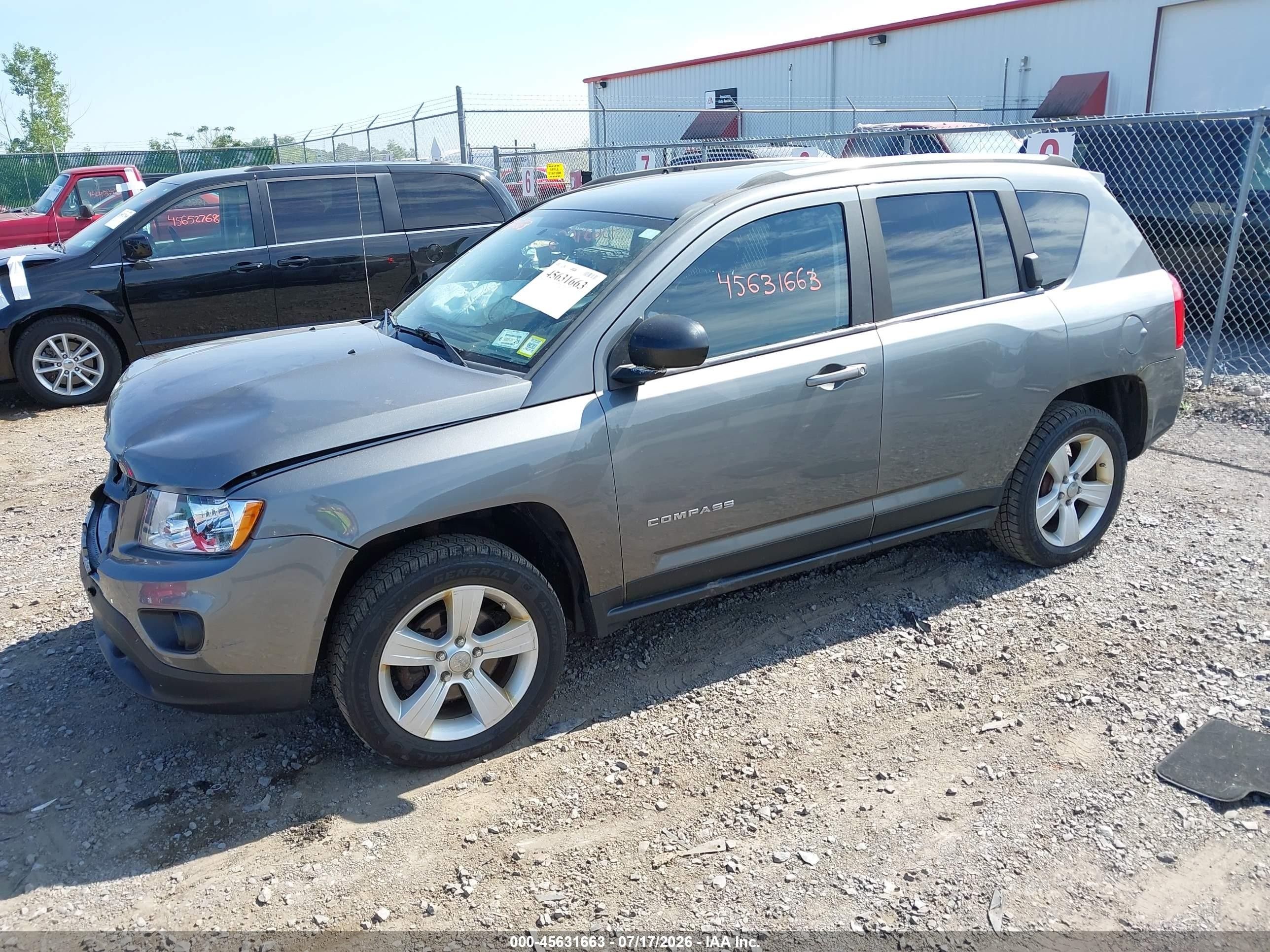 2012 Jeep Compass Sport Gray vin: 1C4NJCBB7CD586664