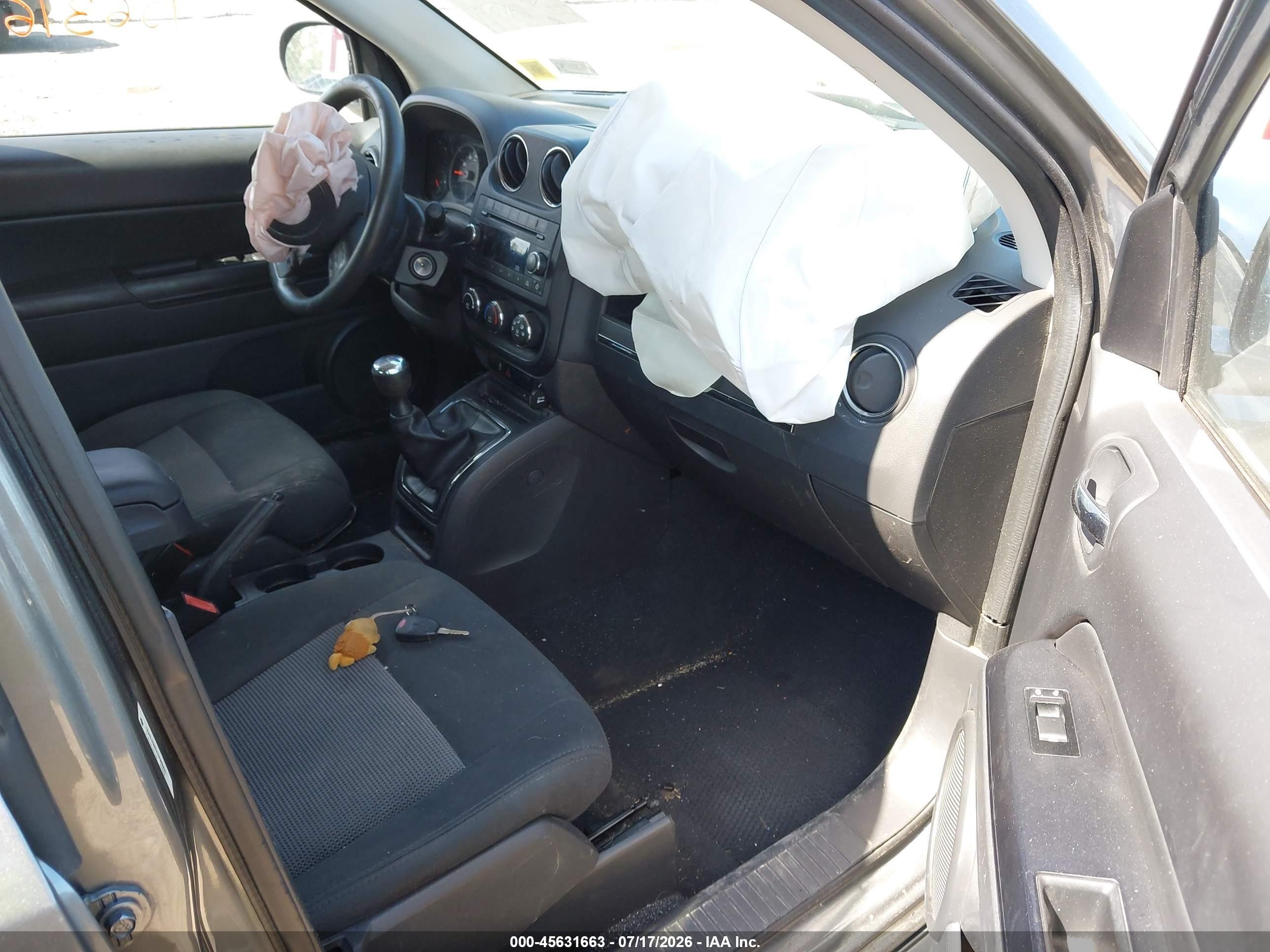 2012 Jeep Compass Sport Gray vin: 1C4NJCBB7CD586664