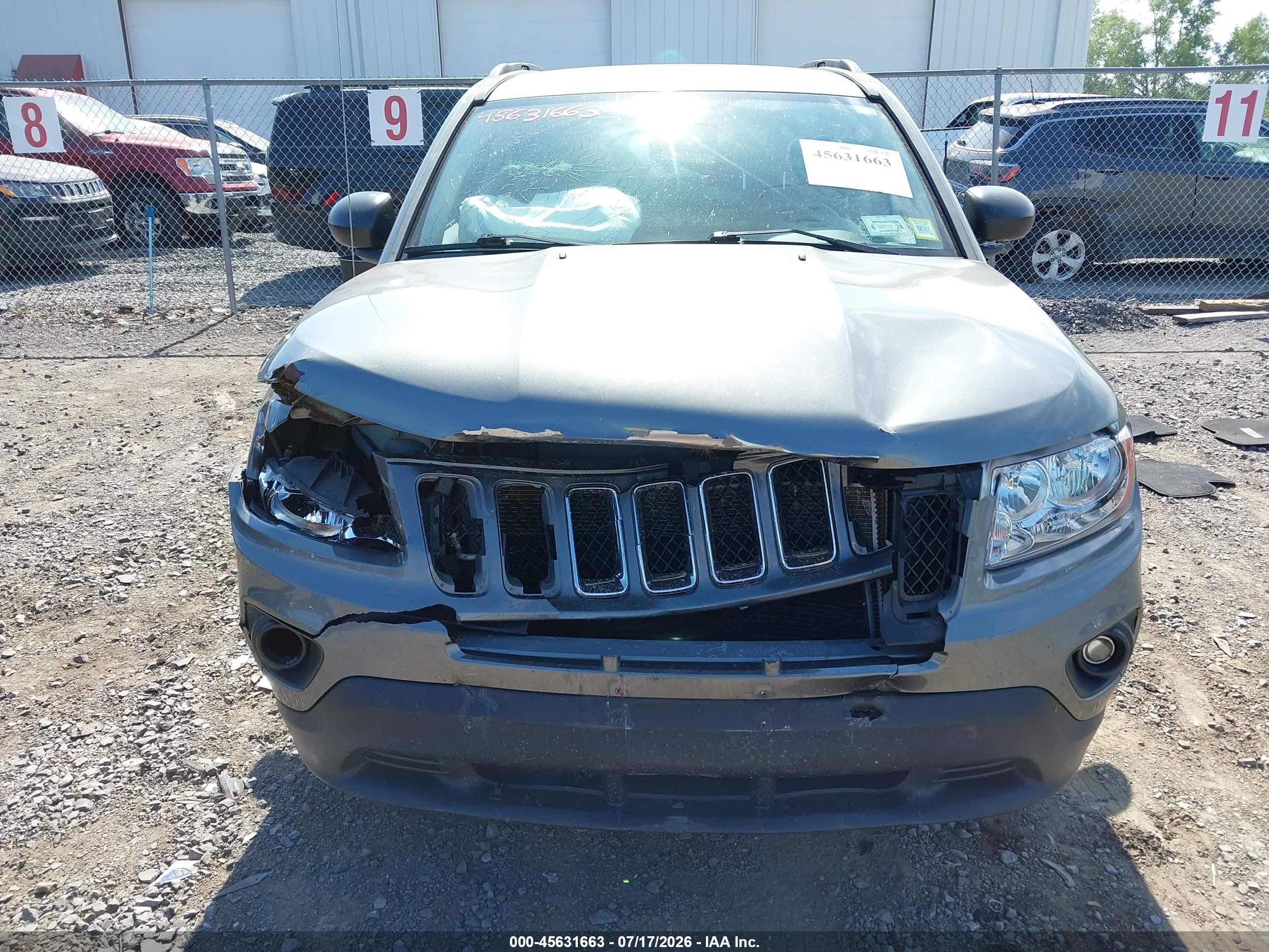 2012 Jeep Compass Sport Gray vin: 1C4NJCBB7CD586664