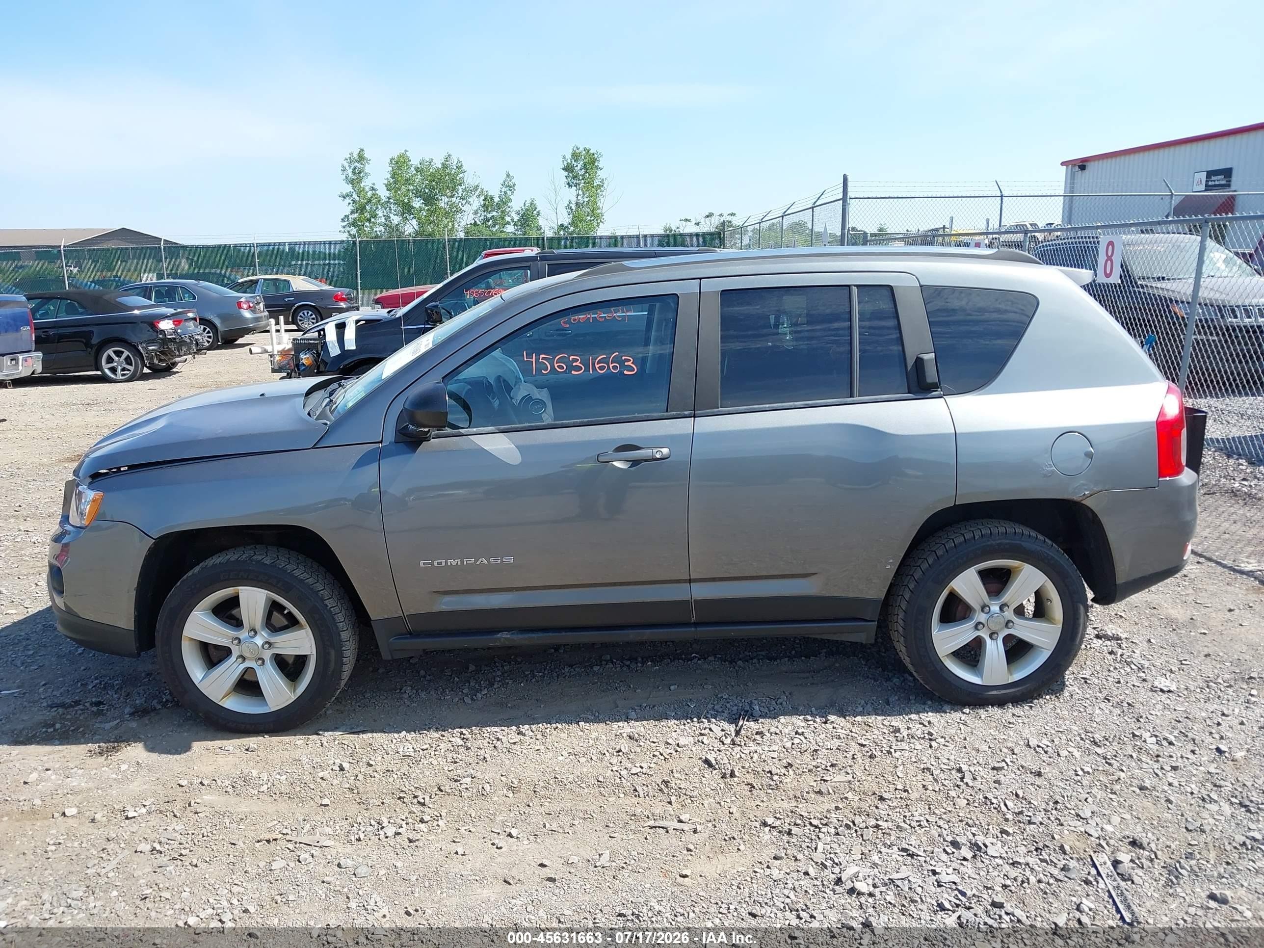 2012 Jeep Compass Sport Gray vin: 1C4NJCBB7CD586664