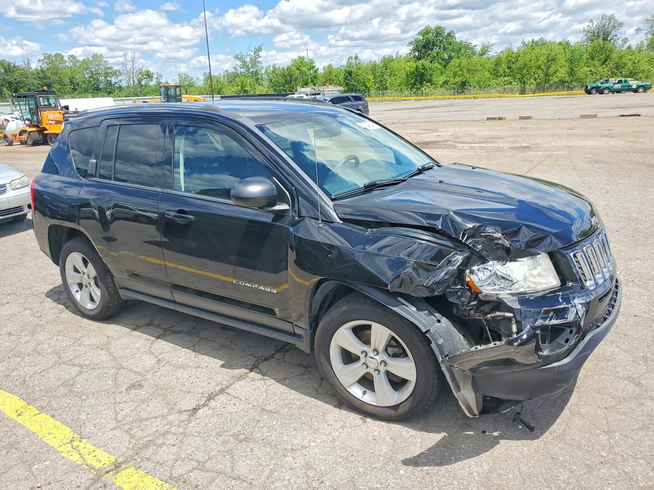 2012 Jeep Compass Sport Black vin: 1C4NJCBB7CD601261