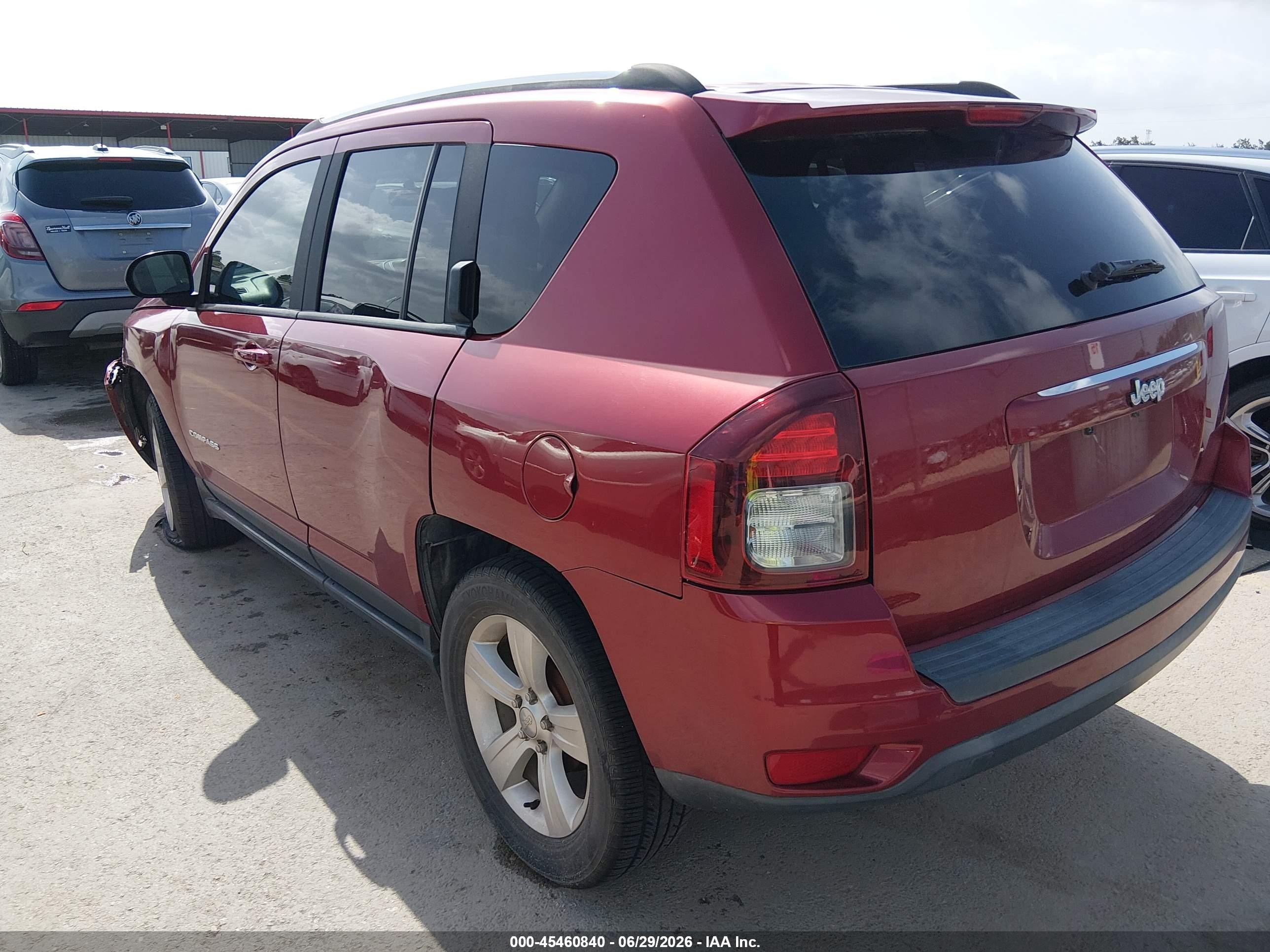 2015 Jeep Compass Sport Бордовый vin: 1C4NJCBB7FD194448