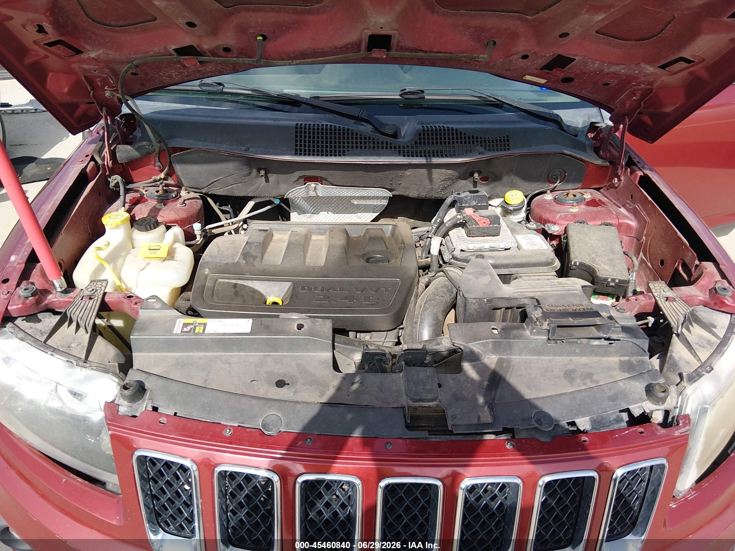 2015 Jeep Compass Sport Бордовый vin: 1C4NJCBB7FD194448