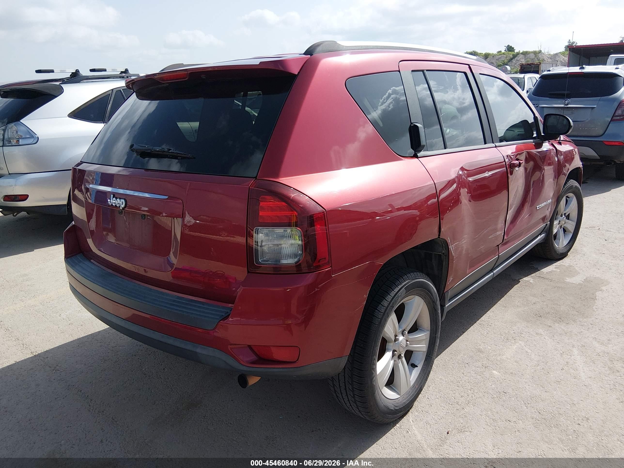 2015 Jeep Compass Sport Бордовый vin: 1C4NJCBB7FD194448