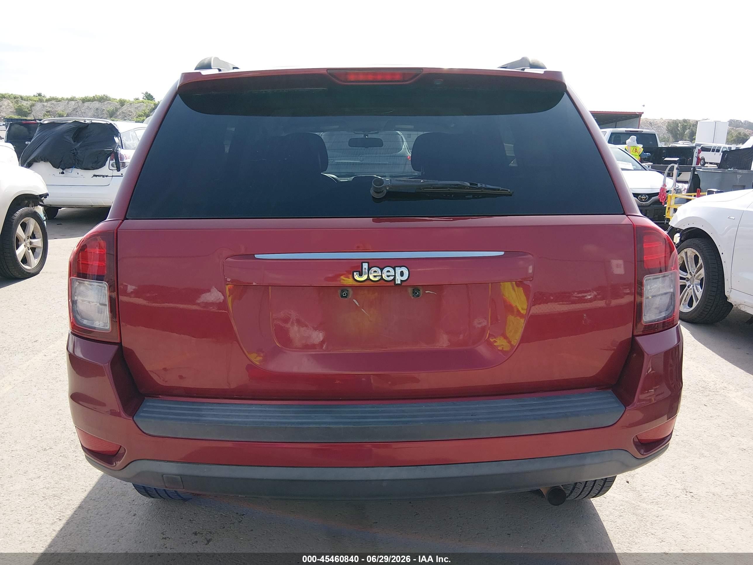 2015 Jeep Compass Sport Бордовый vin: 1C4NJCBB7FD194448