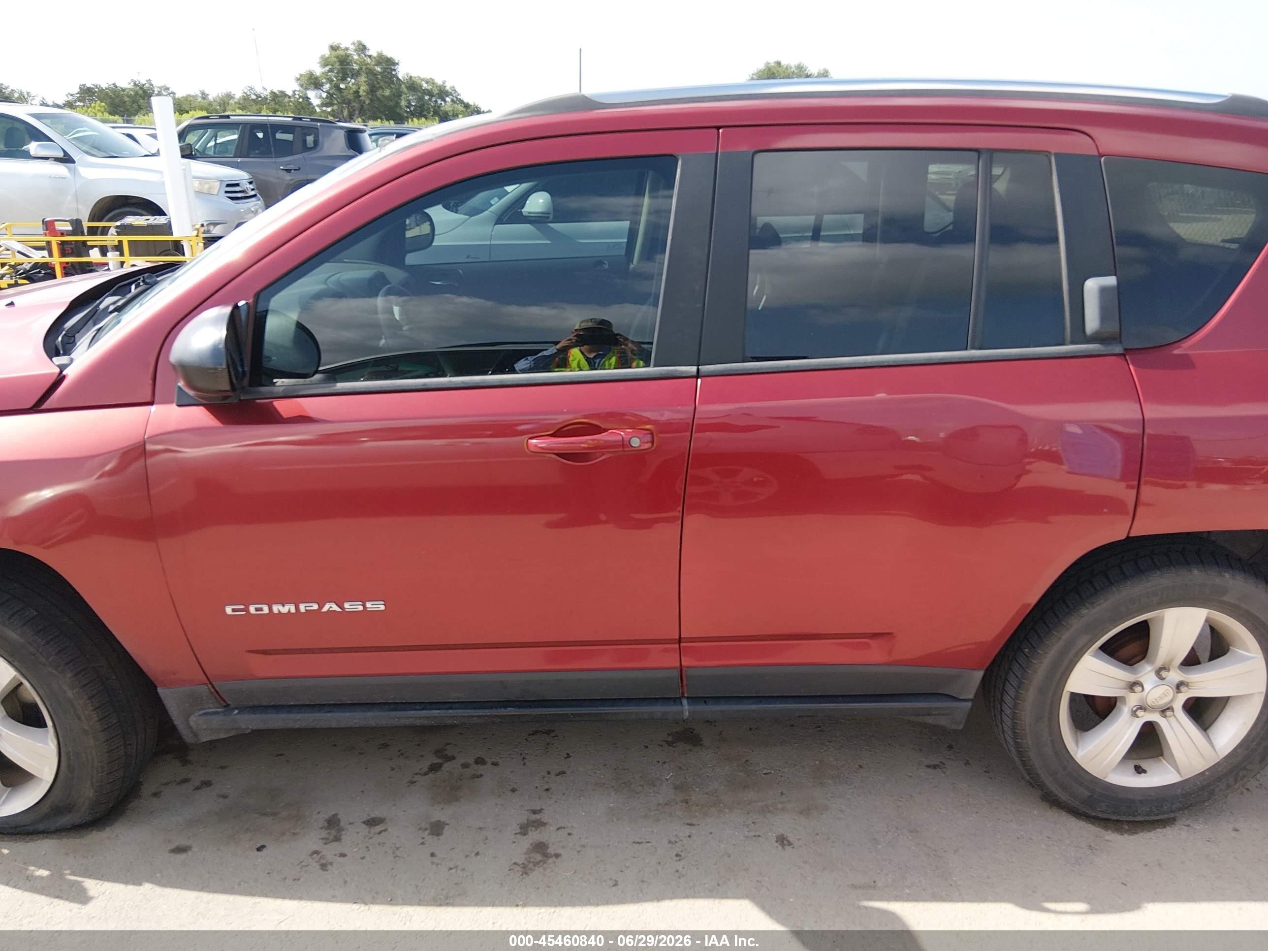 2015 Jeep Compass Sport Бордовый vin: 1C4NJCBB7FD194448