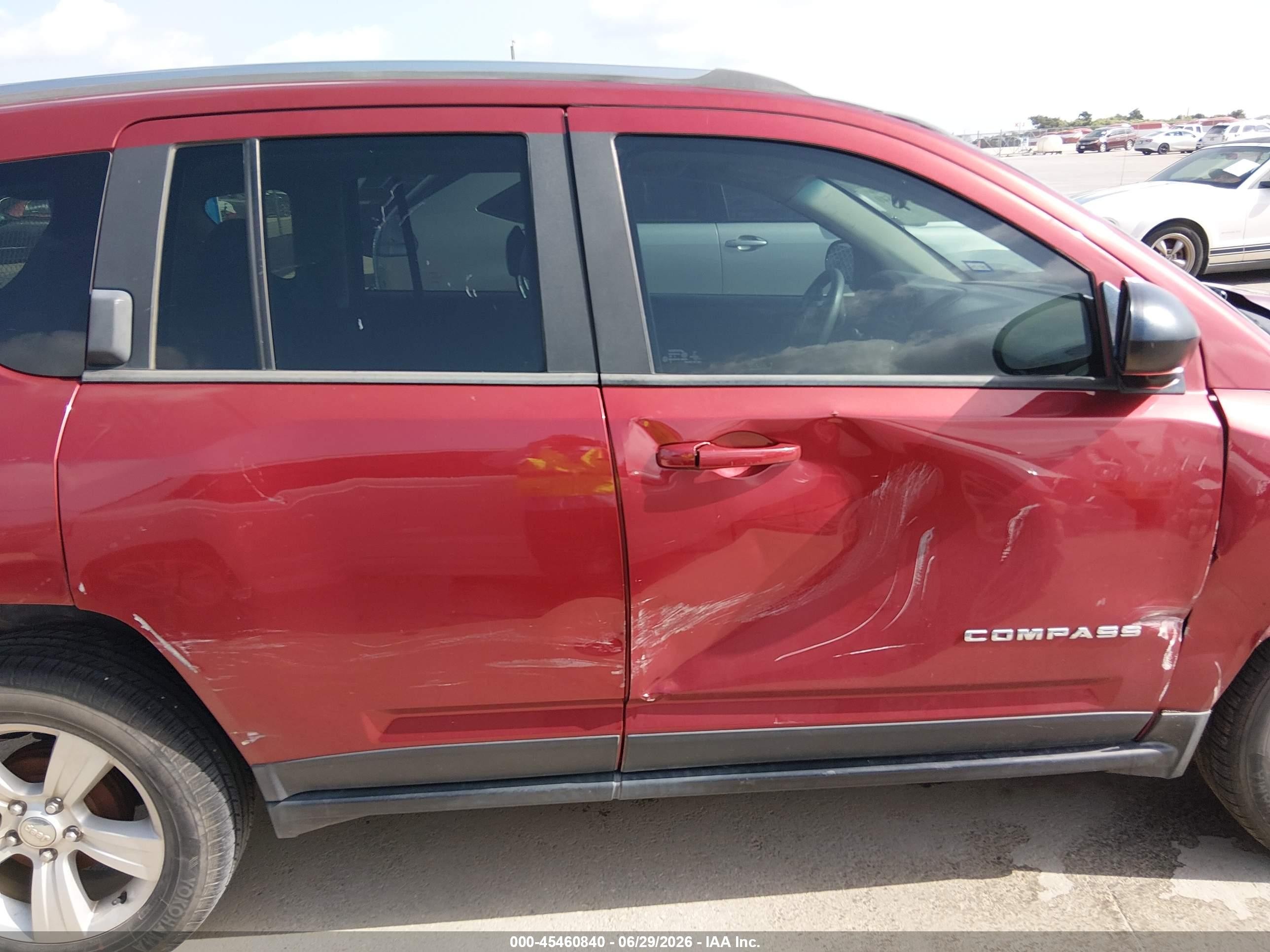 2015 Jeep Compass Sport Бордовый vin: 1C4NJCBB7FD194448