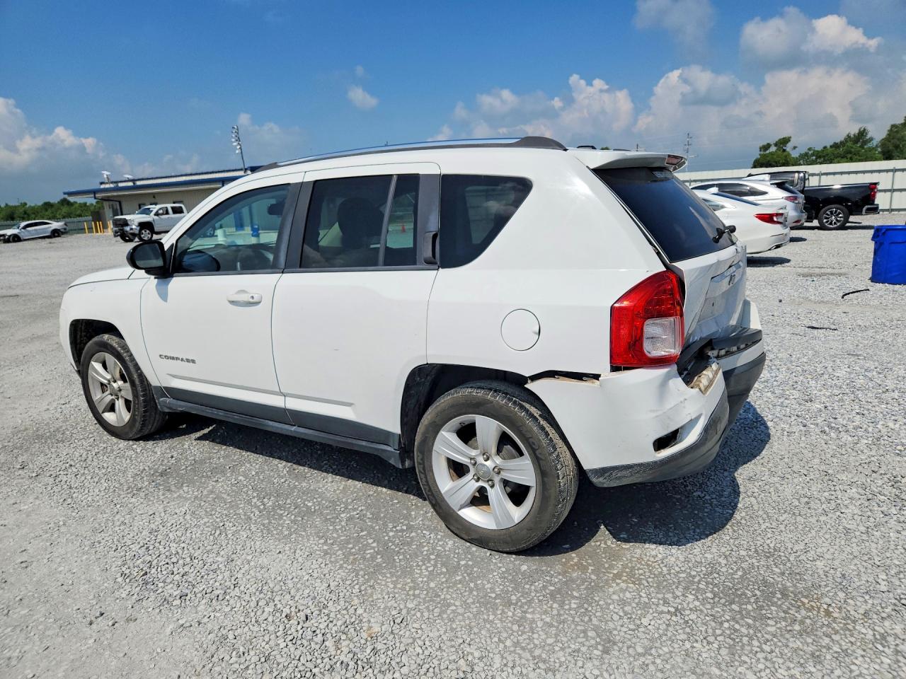 2012 Jeep Compass Sport White vin: 1C4NJCBB8CD639405