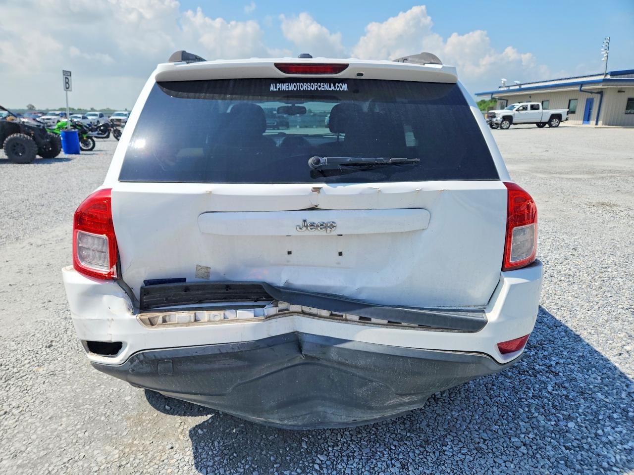 2012 Jeep Compass Sport White vin: 1C4NJCBB8CD639405