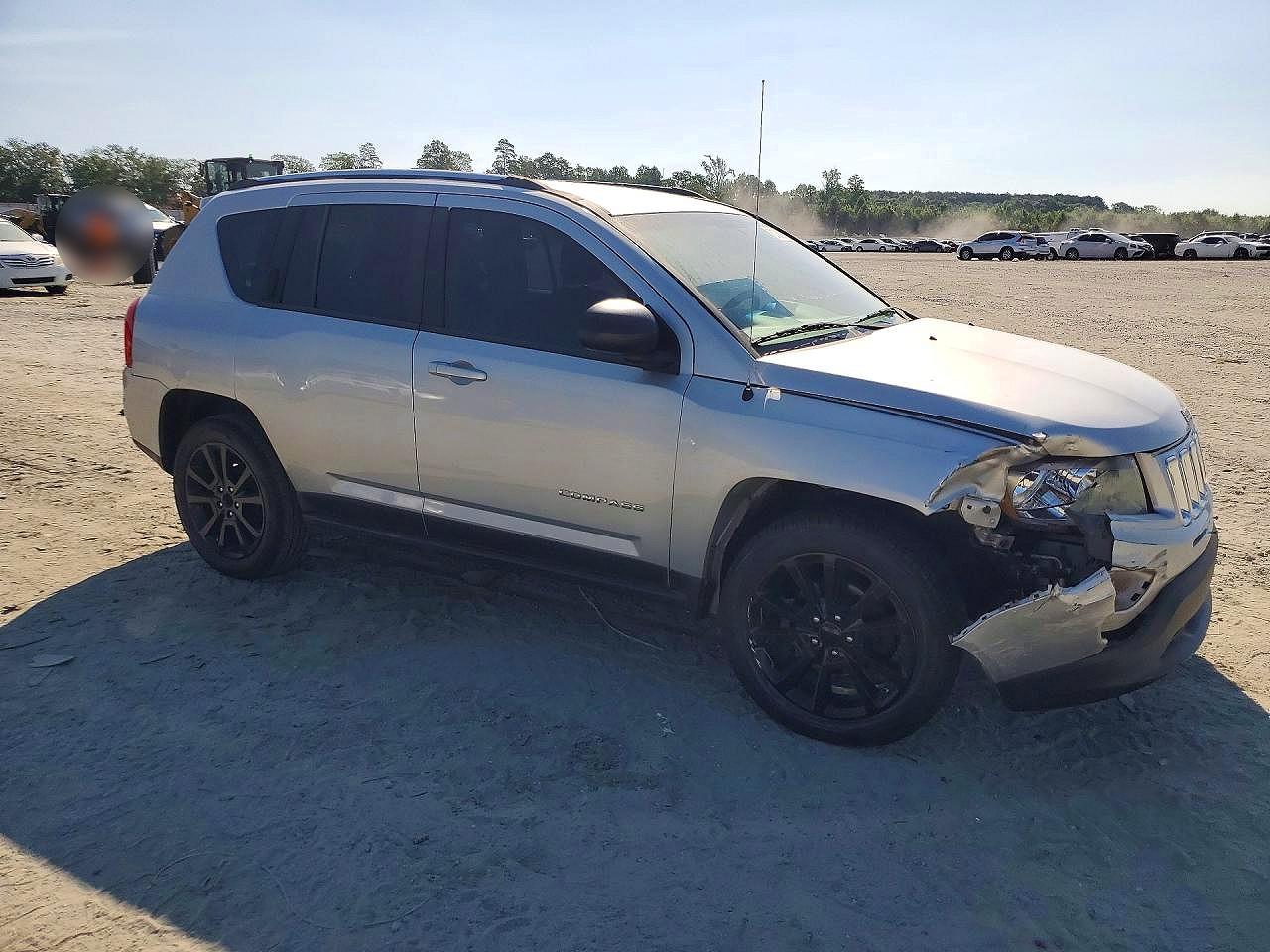 2012 Jeep Compass Sport Silver vin: 1C4NJCBB8CD719450