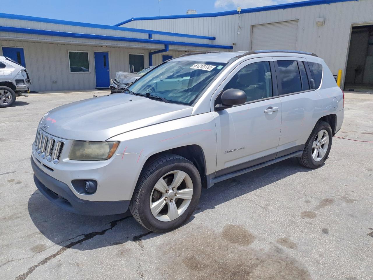 2014 Jeep Compass Sport Silver vin: 1C4NJCBB8ED539520