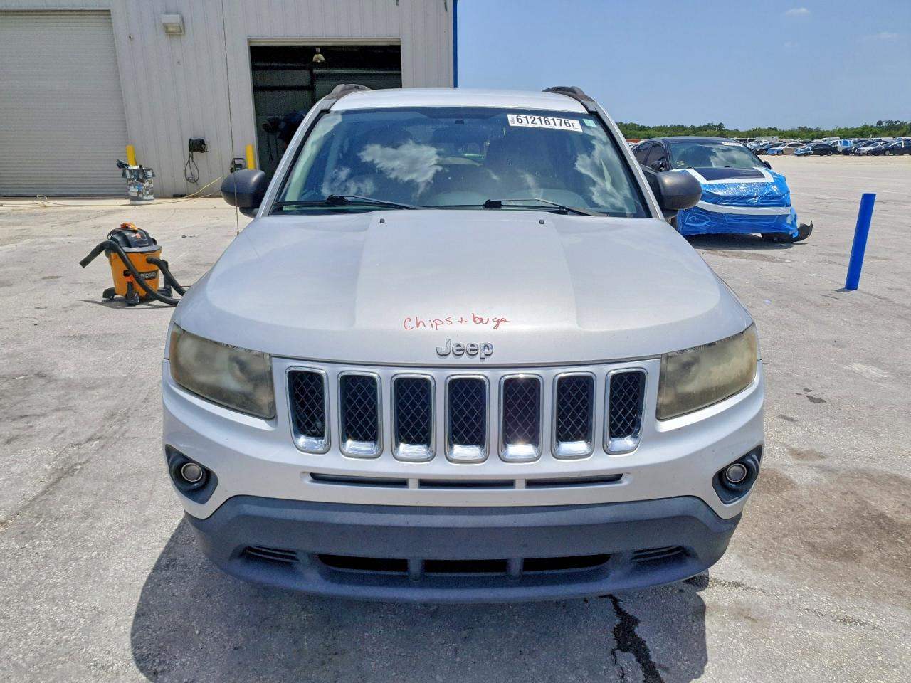 2014 Jeep Compass Sport Silver vin: 1C4NJCBB8ED539520