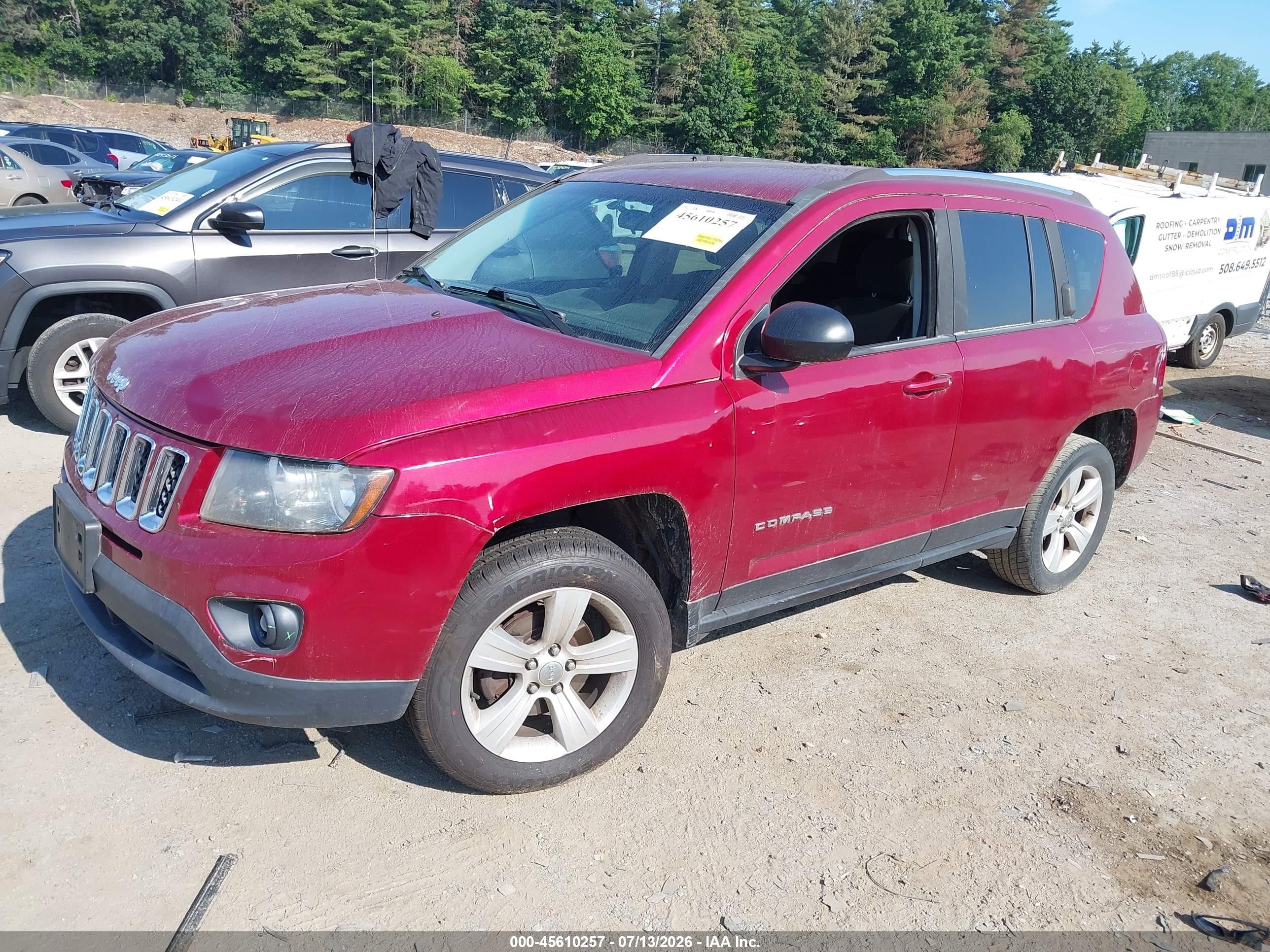 2014 Jeep Compass Sport Red vin: 1C4NJCBB8ED741676