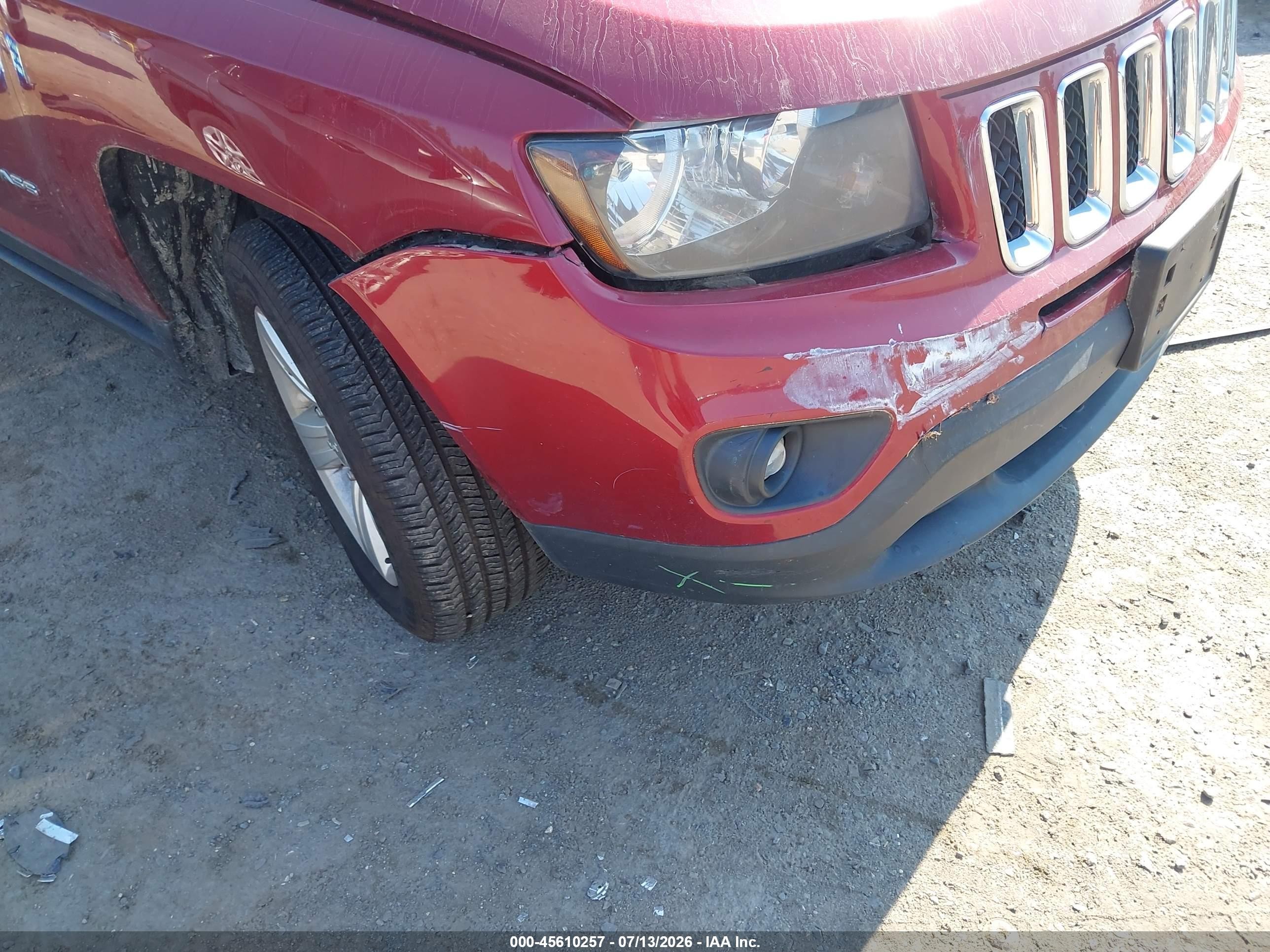 2014 Jeep Compass Sport Red vin: 1C4NJCBB8ED741676