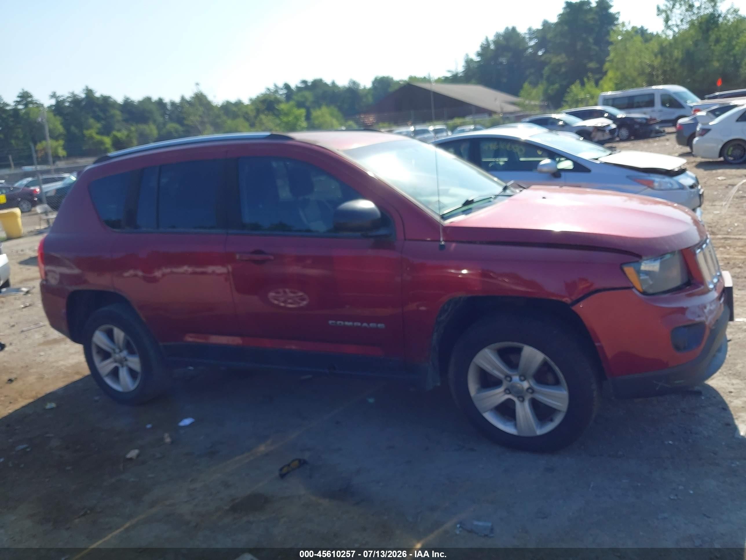 2014 Jeep Compass Sport Red vin: 1C4NJCBB8ED741676