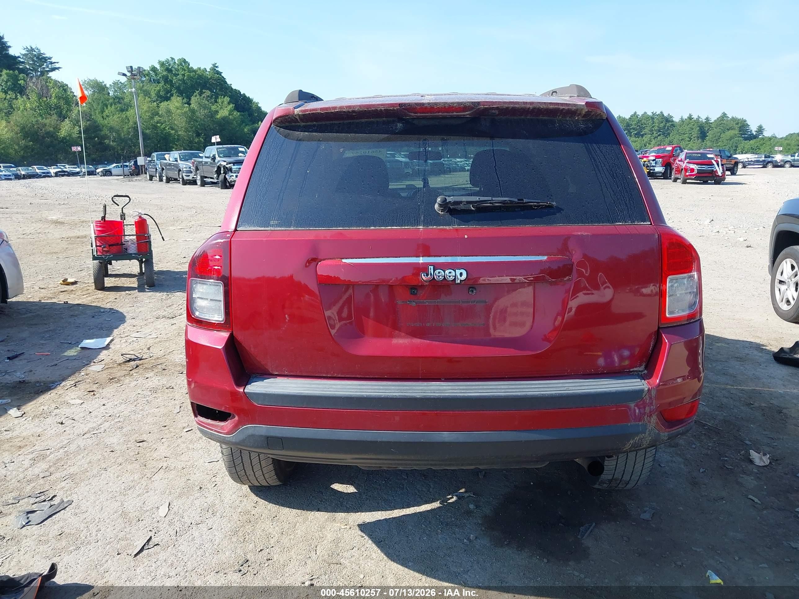 2014 Jeep Compass Sport Red vin: 1C4NJCBB8ED741676