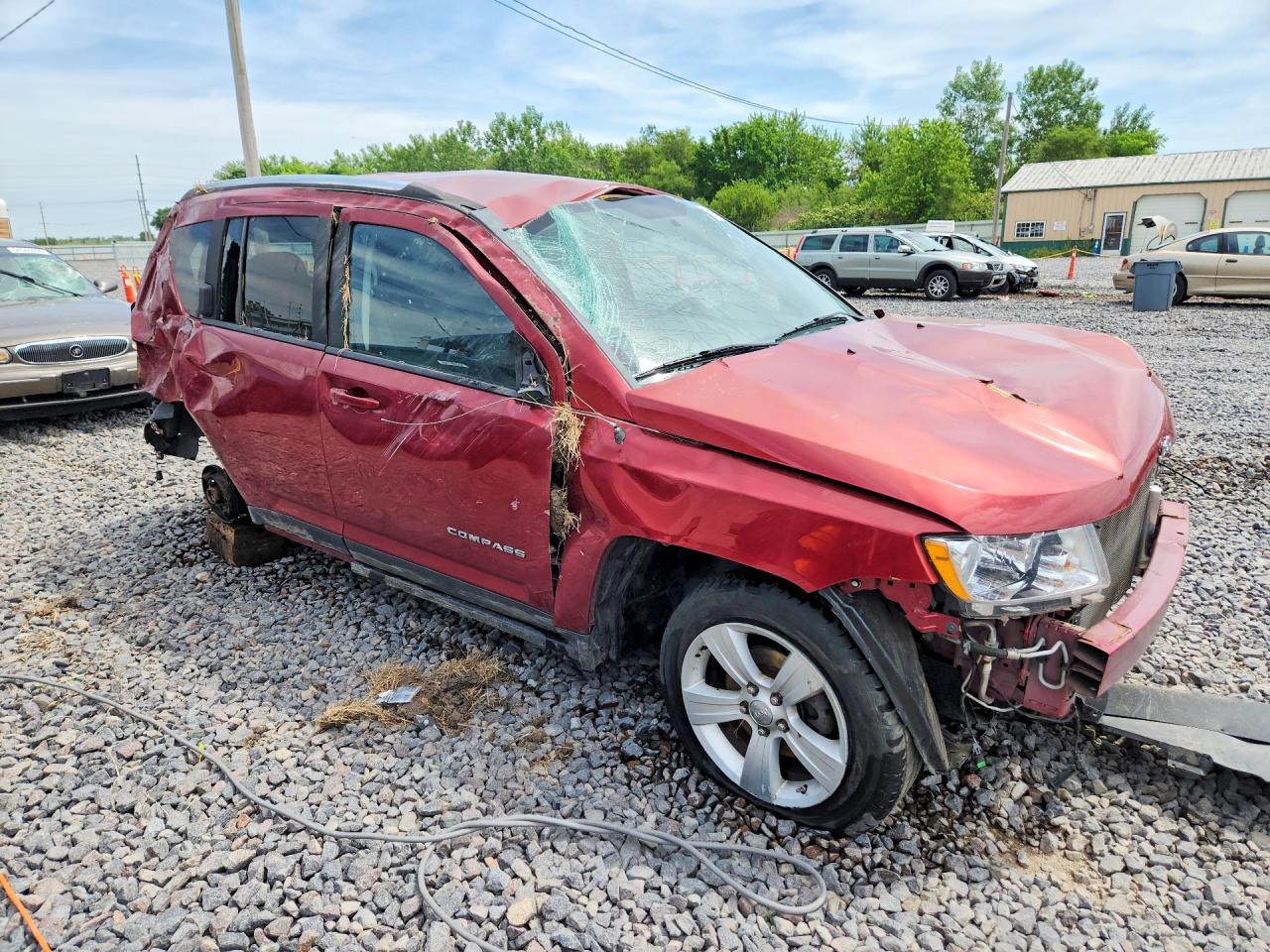 2012 Jeep Compass Sport Maroon vin: 1C4NJCBB9CD634312
