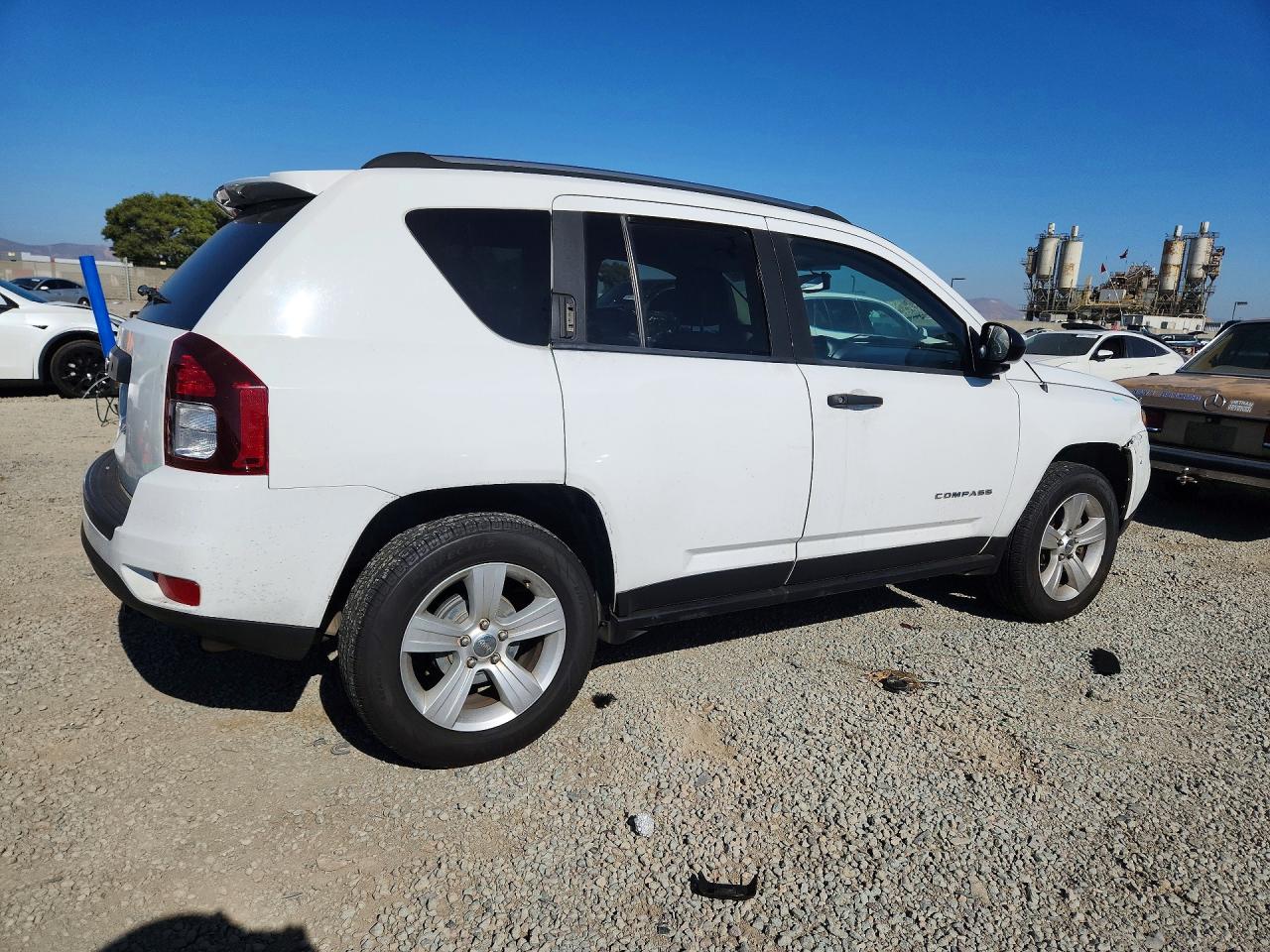 2014 Jeep Compass Sport White vin: 1C4NJCBB9ED537873