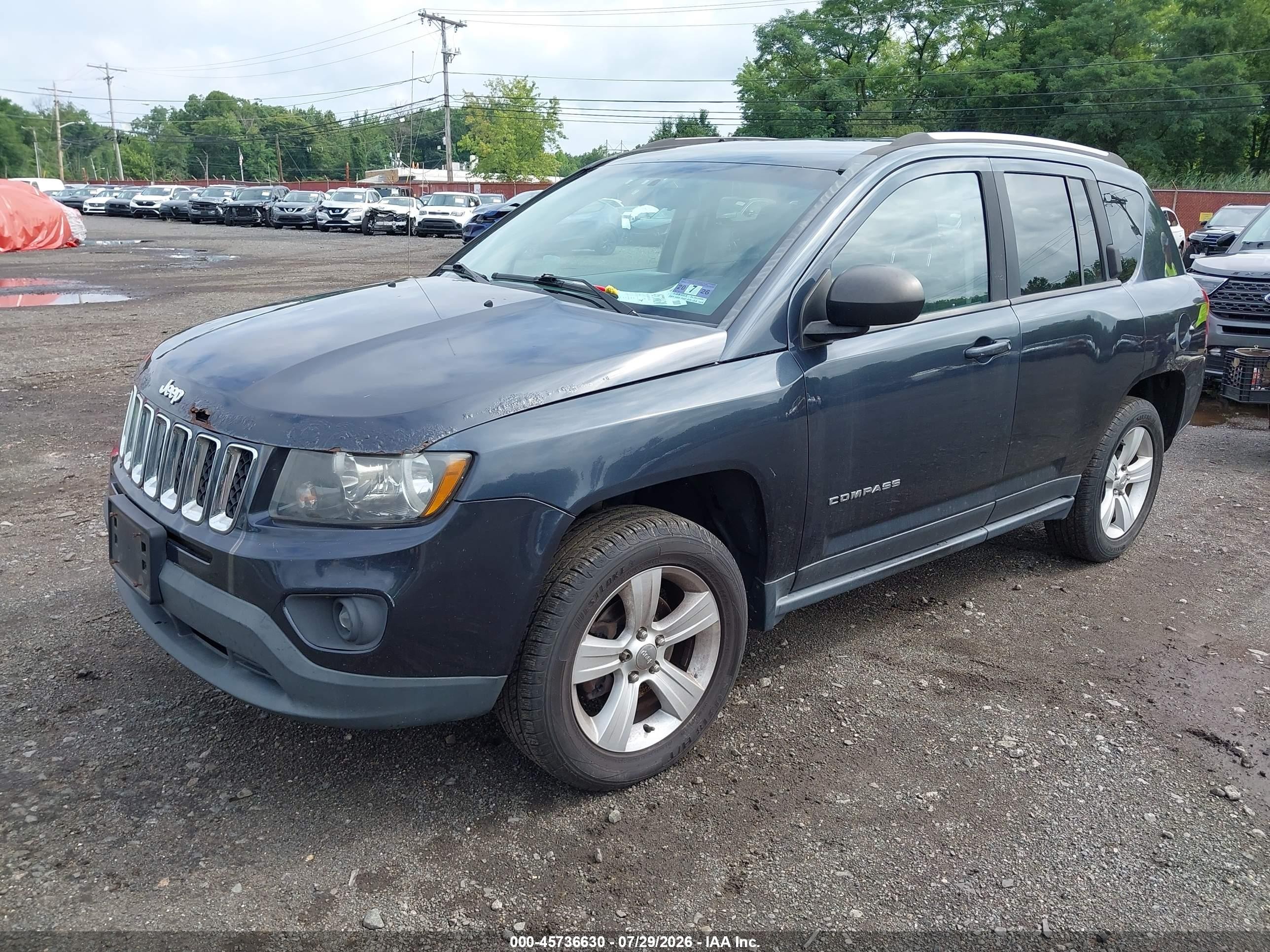 2014 Jeep Compass Sport Синий vin: 1C4NJCBB9ED582635