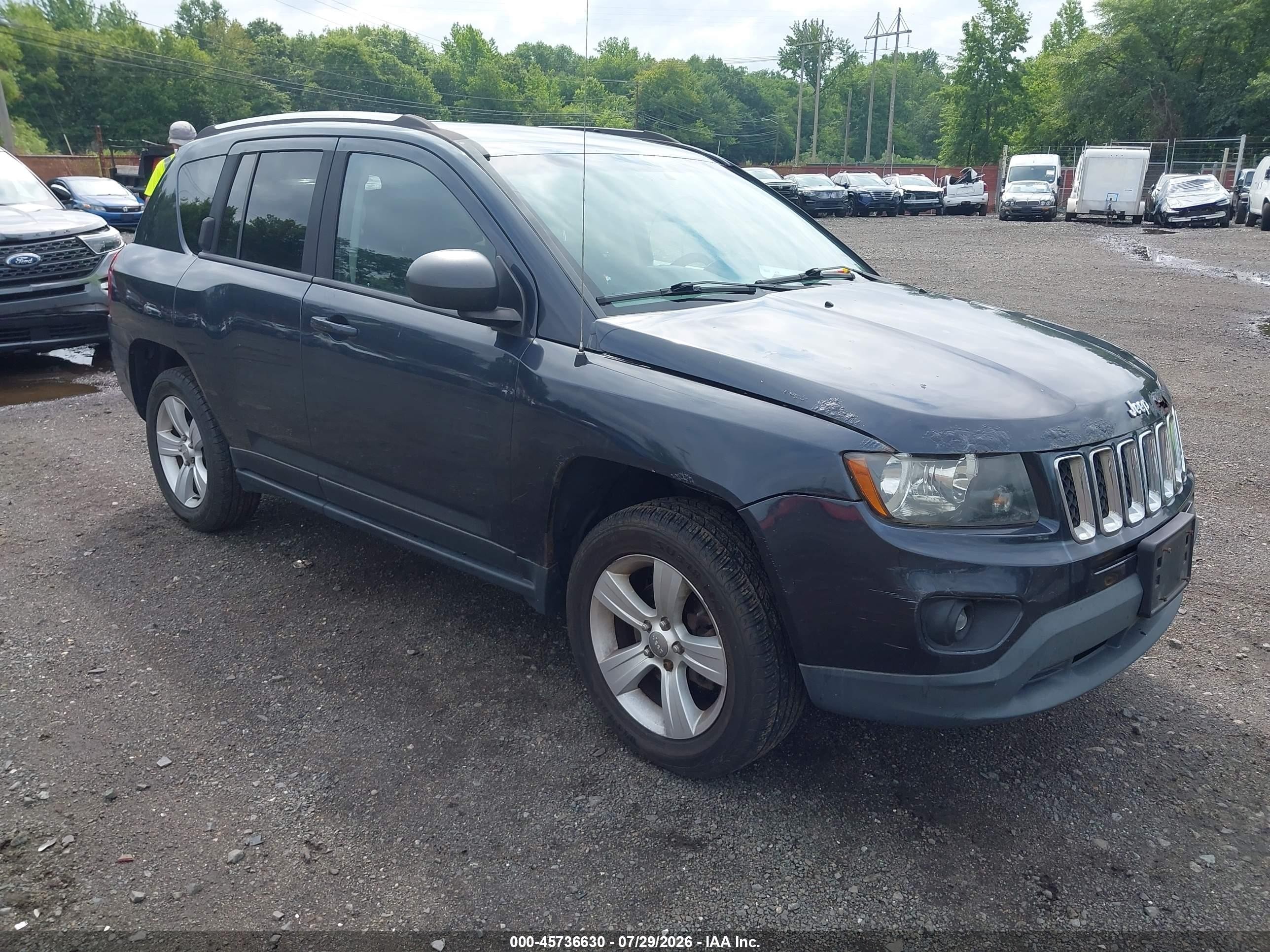 2014 Jeep Compass Sport Синий vin: 1C4NJCBB9ED582635