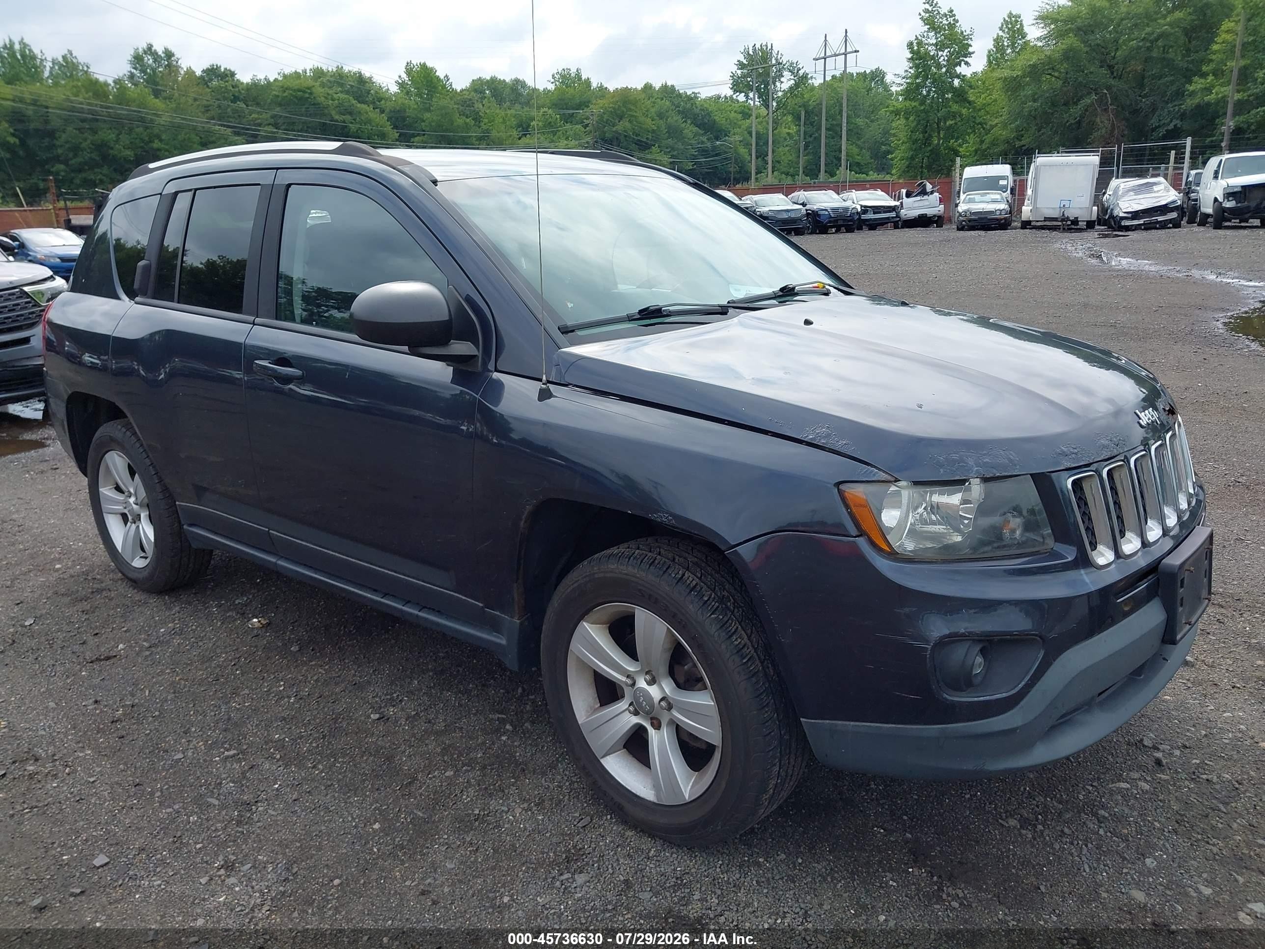 2014 Jeep Compass Sport Синий vin: 1C4NJCBB9ED582635
