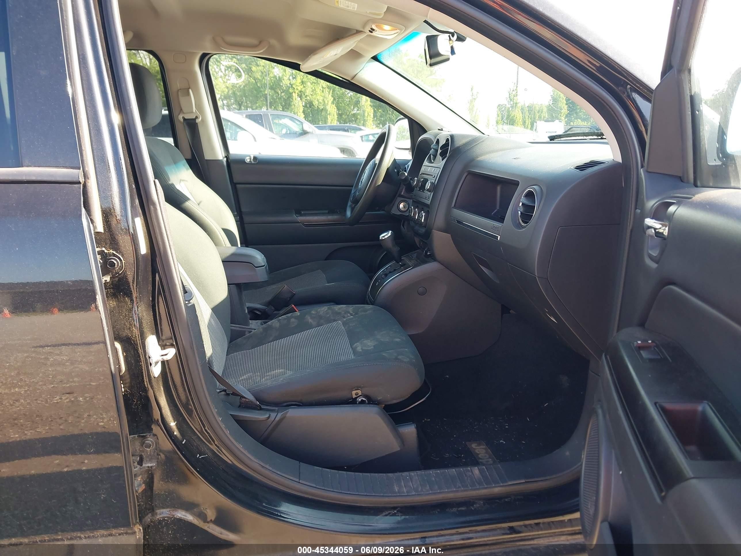 2013 Jeep Compass Sport Black vin: 1C4NJCBBXDD140946