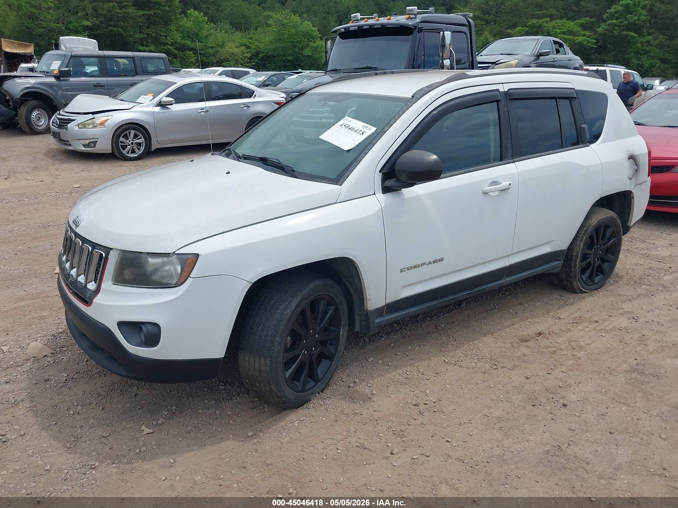 2014 Jeep Compass Sport Белый vin: 1C4NJCBBXED740240