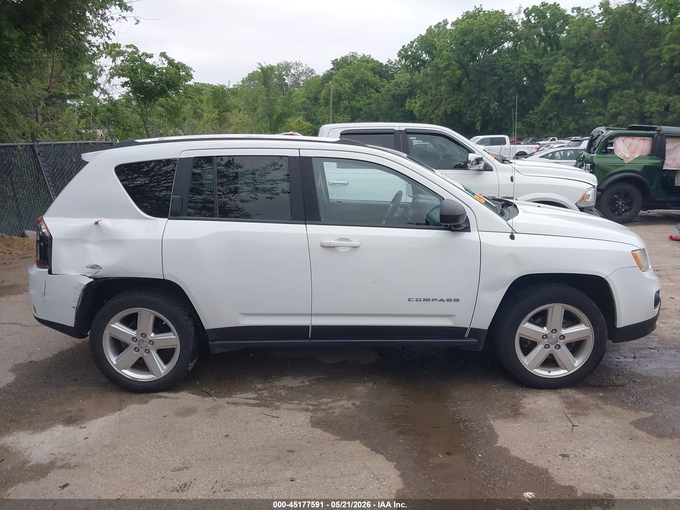 2012 Jeep Compass Limited White vin: 1C4NJCCB0CD718968