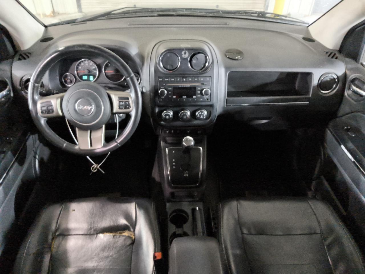 2012 Jeep Compass Limited Black vin: 1C4NJCCB4CD718956 Damage: Left Front Seat, Torn, > 12 Inches