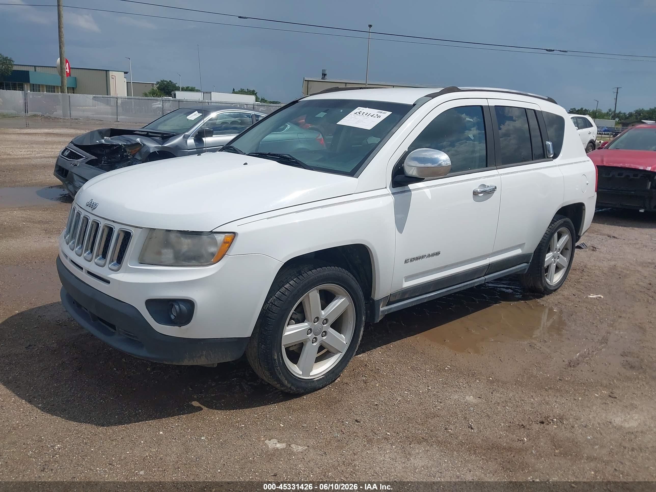 2013 Jeep Compass Limited Белый vin: 1C4NJCCB7DD197118