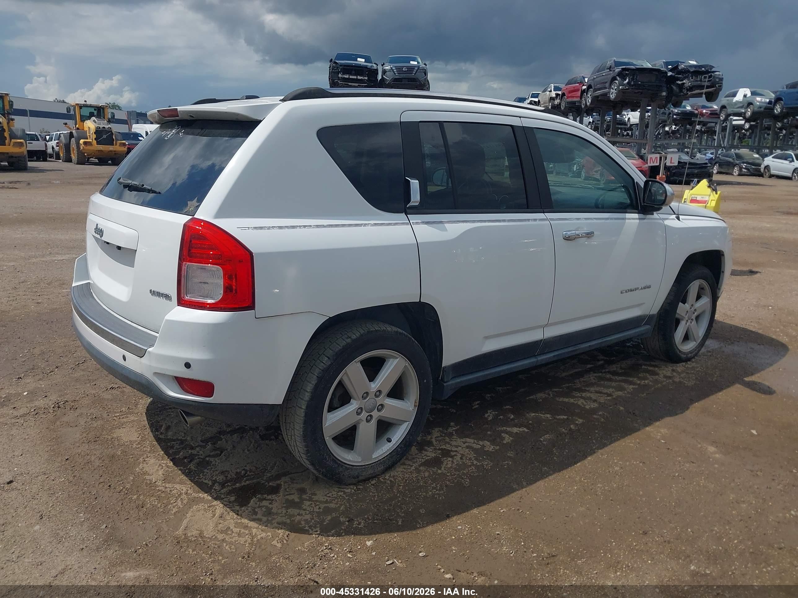 2013 Jeep Compass Limited Белый vin: 1C4NJCCB7DD197118