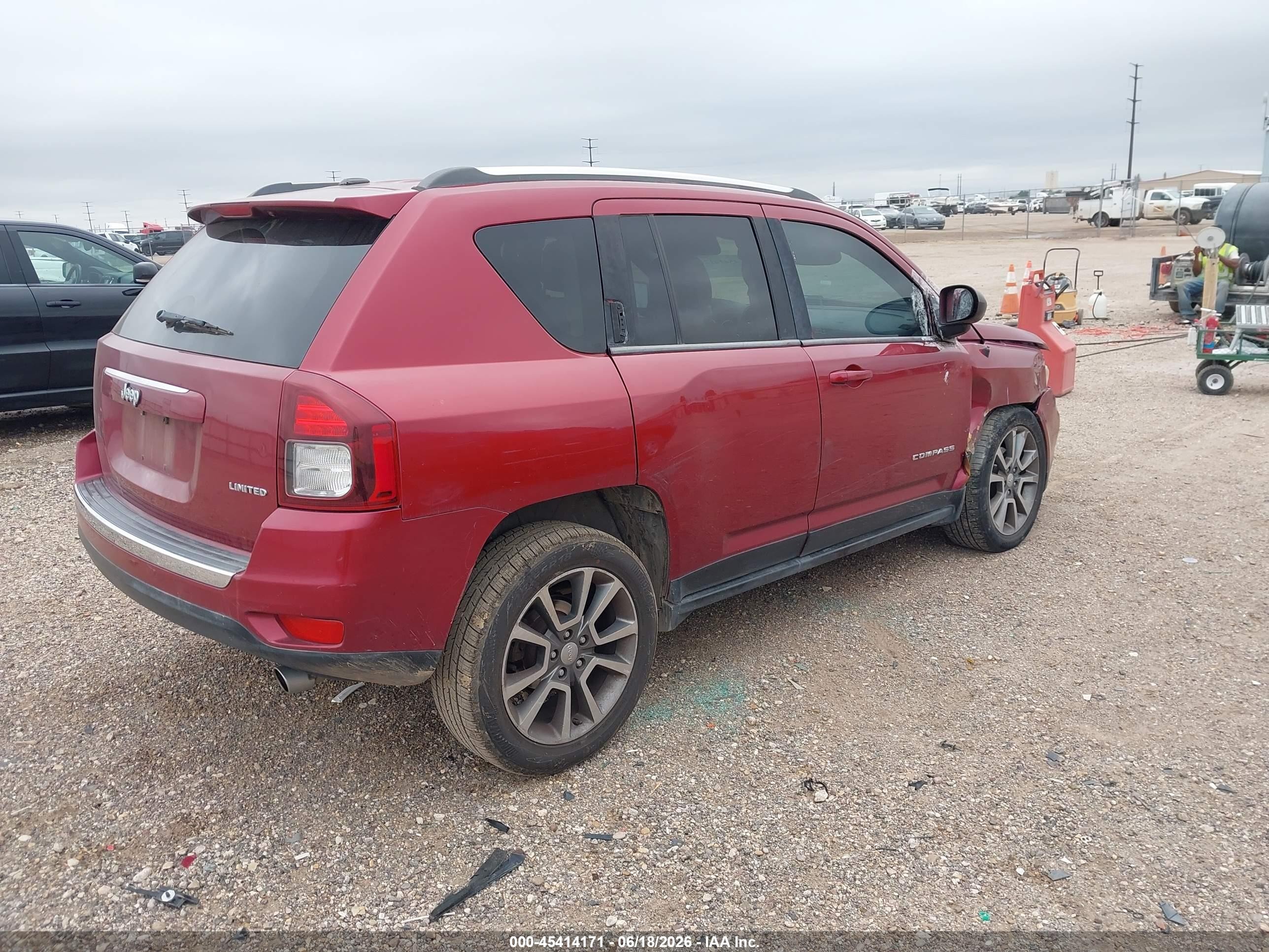 2014 Jeep Compass Limited Красный vin: 1C4NJCCB7ED508161