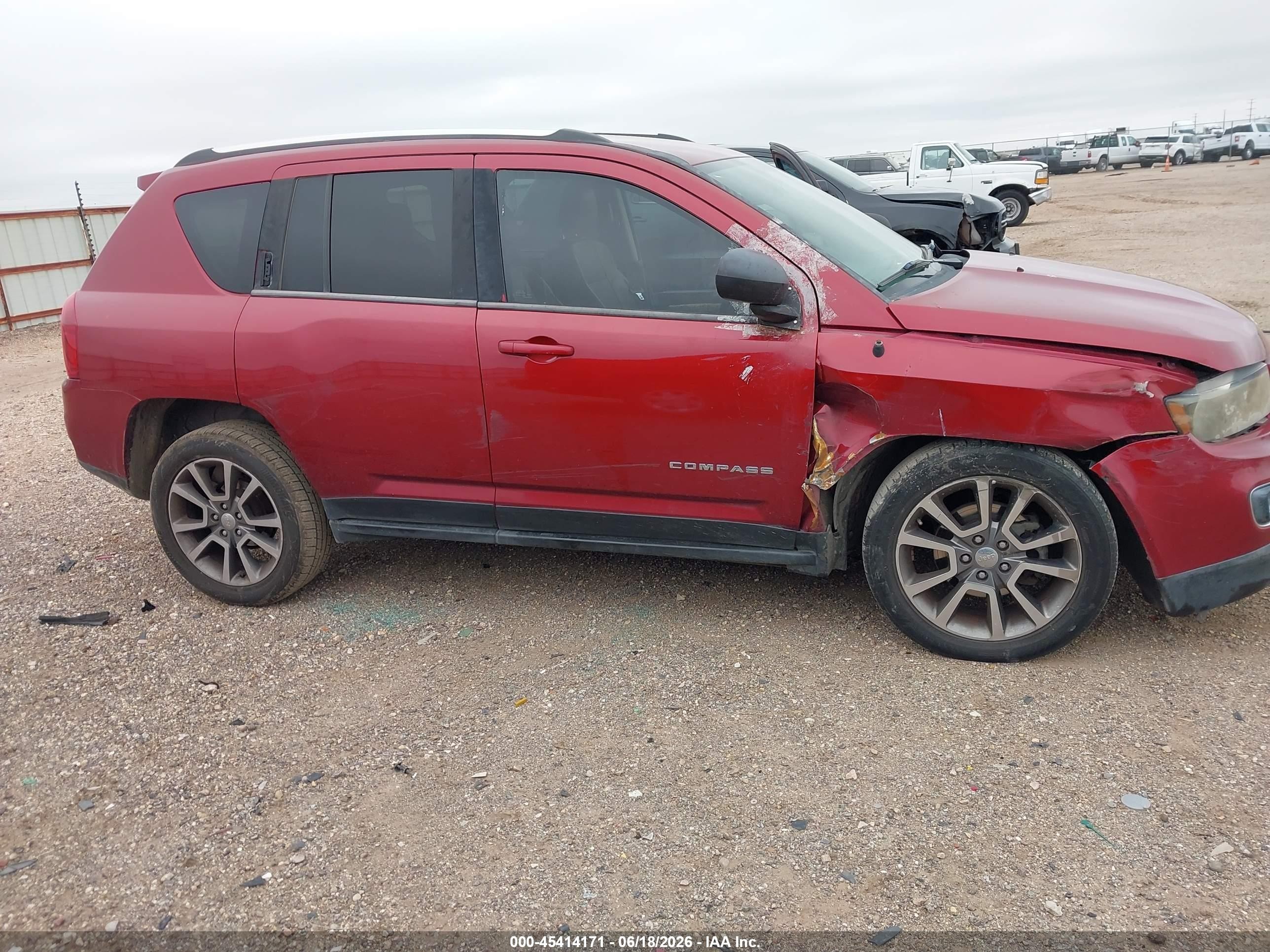 2014 Jeep Compass Limited Красный vin: 1C4NJCCB7ED508161