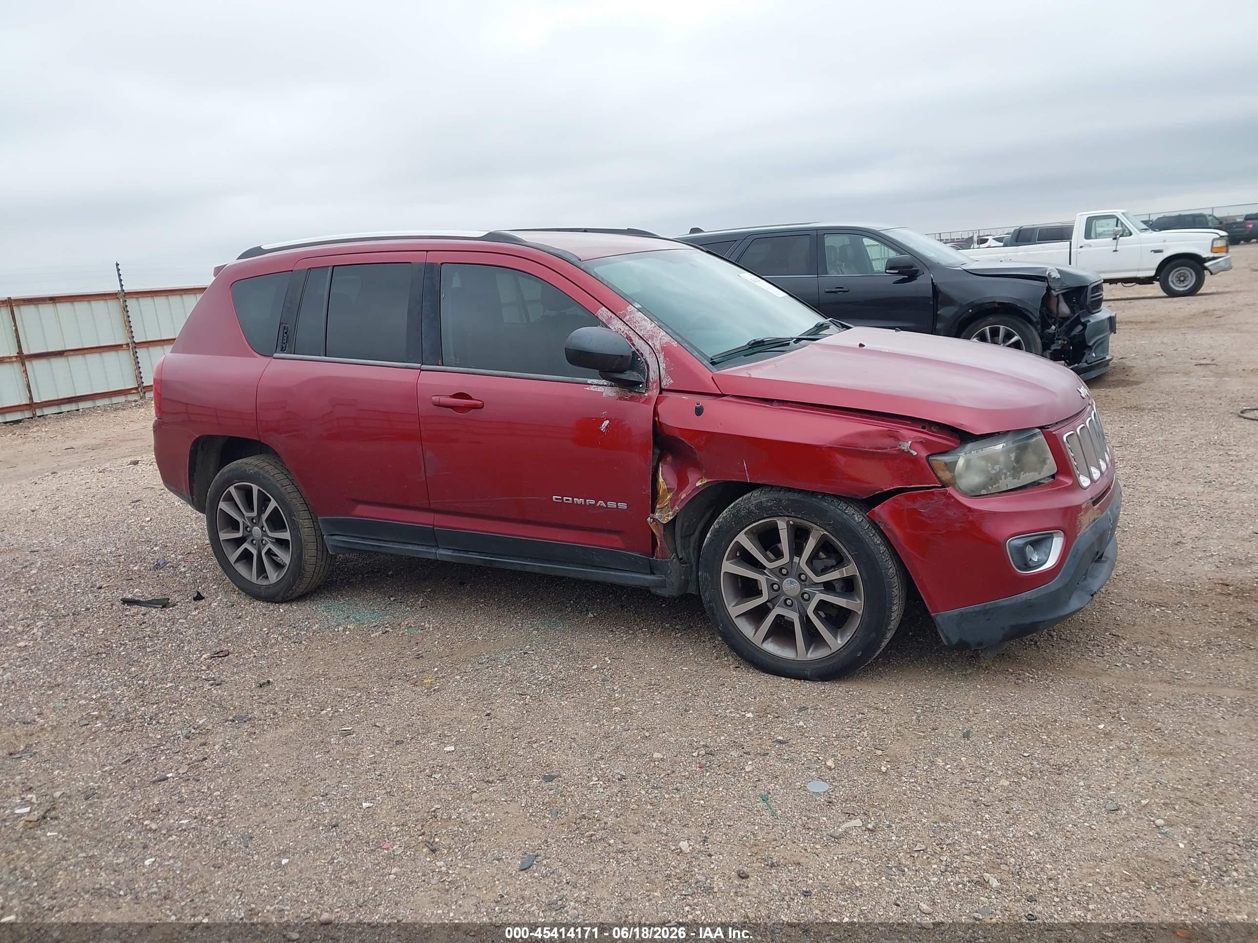 2014 Jeep Compass Limited Красный vin: 1C4NJCCB7ED508161
