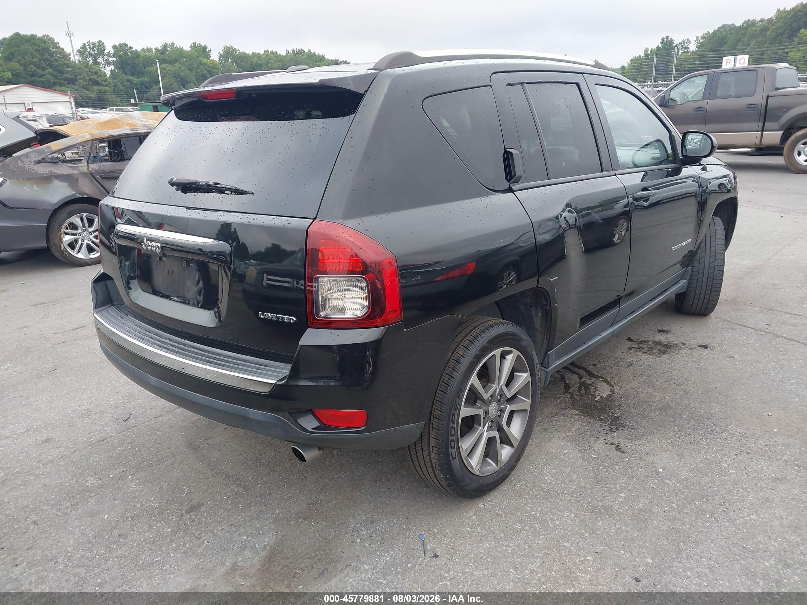 2014 Jeep Compass Limited Black vin: 1C4NJCCB7ED624735