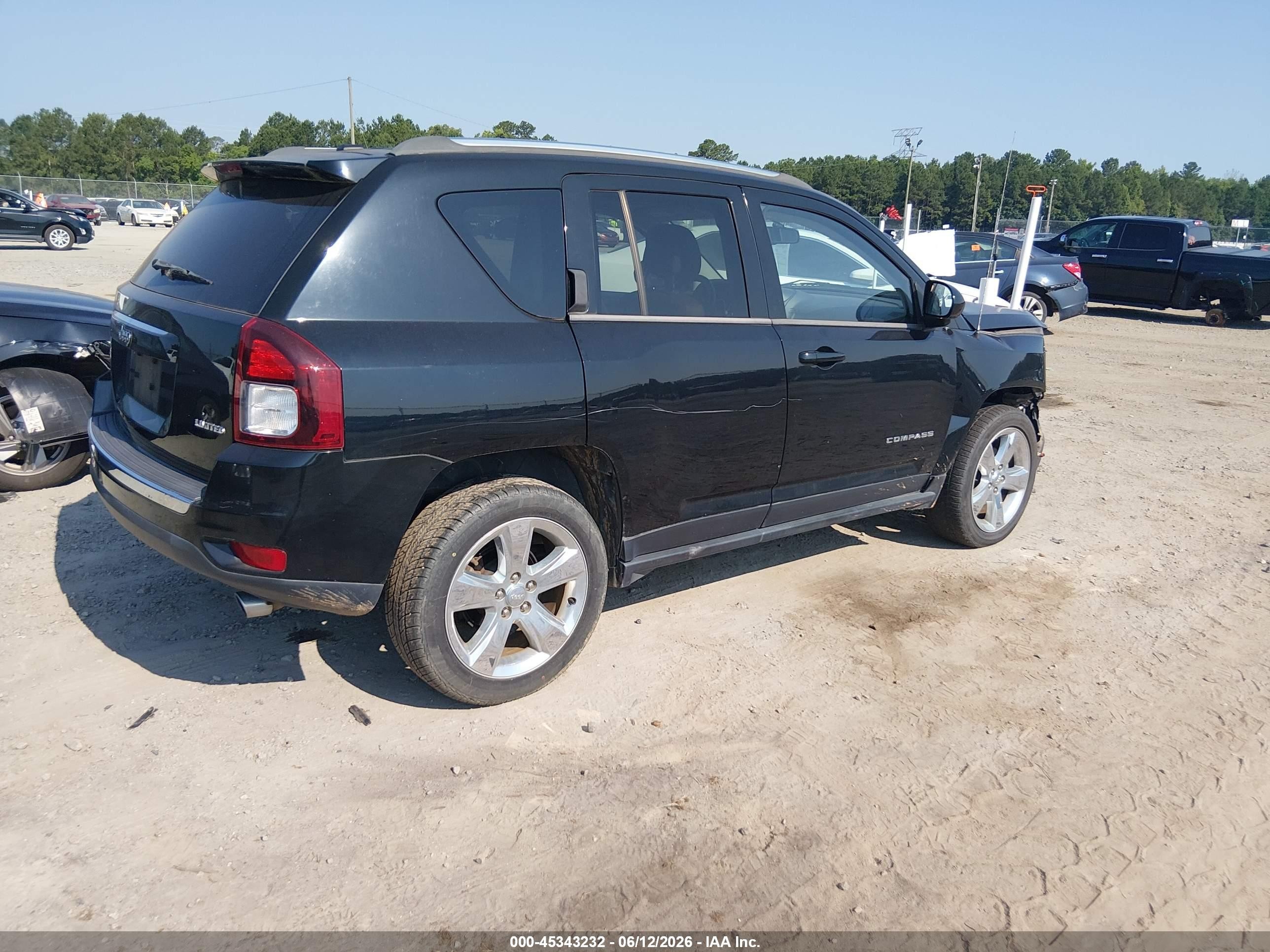 2014 Jeep Compass Limited Черный vin: 1C4NJCCBXED512026