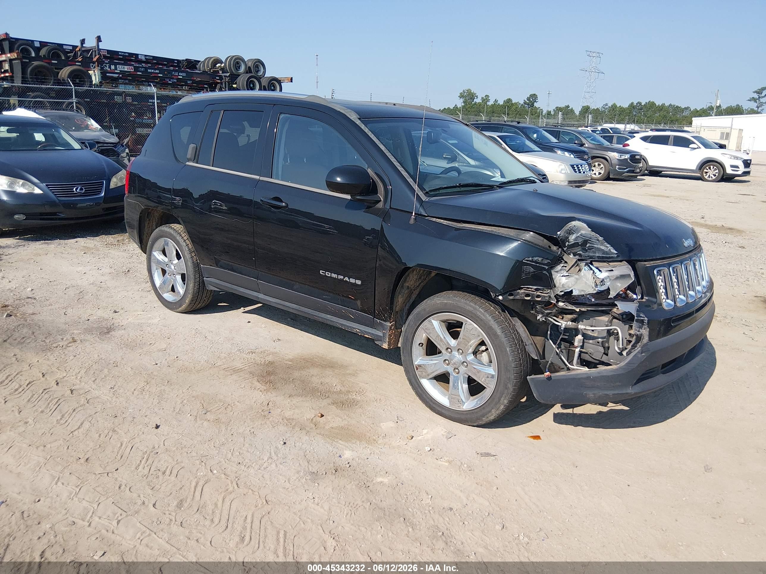 2014 Jeep Compass Limited Черный vin: 1C4NJCCBXED512026