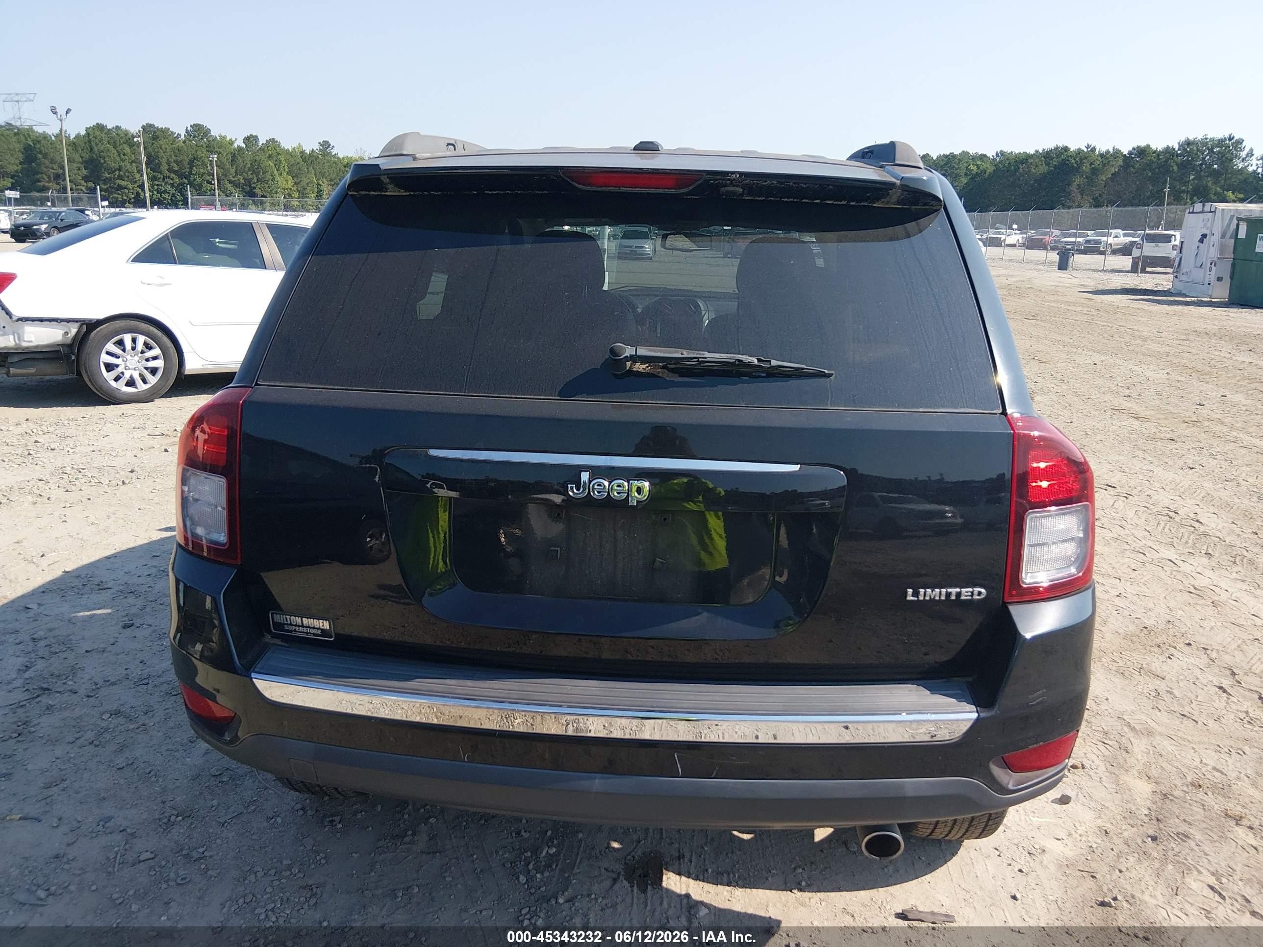 2014 Jeep Compass Limited Черный vin: 1C4NJCCBXED512026