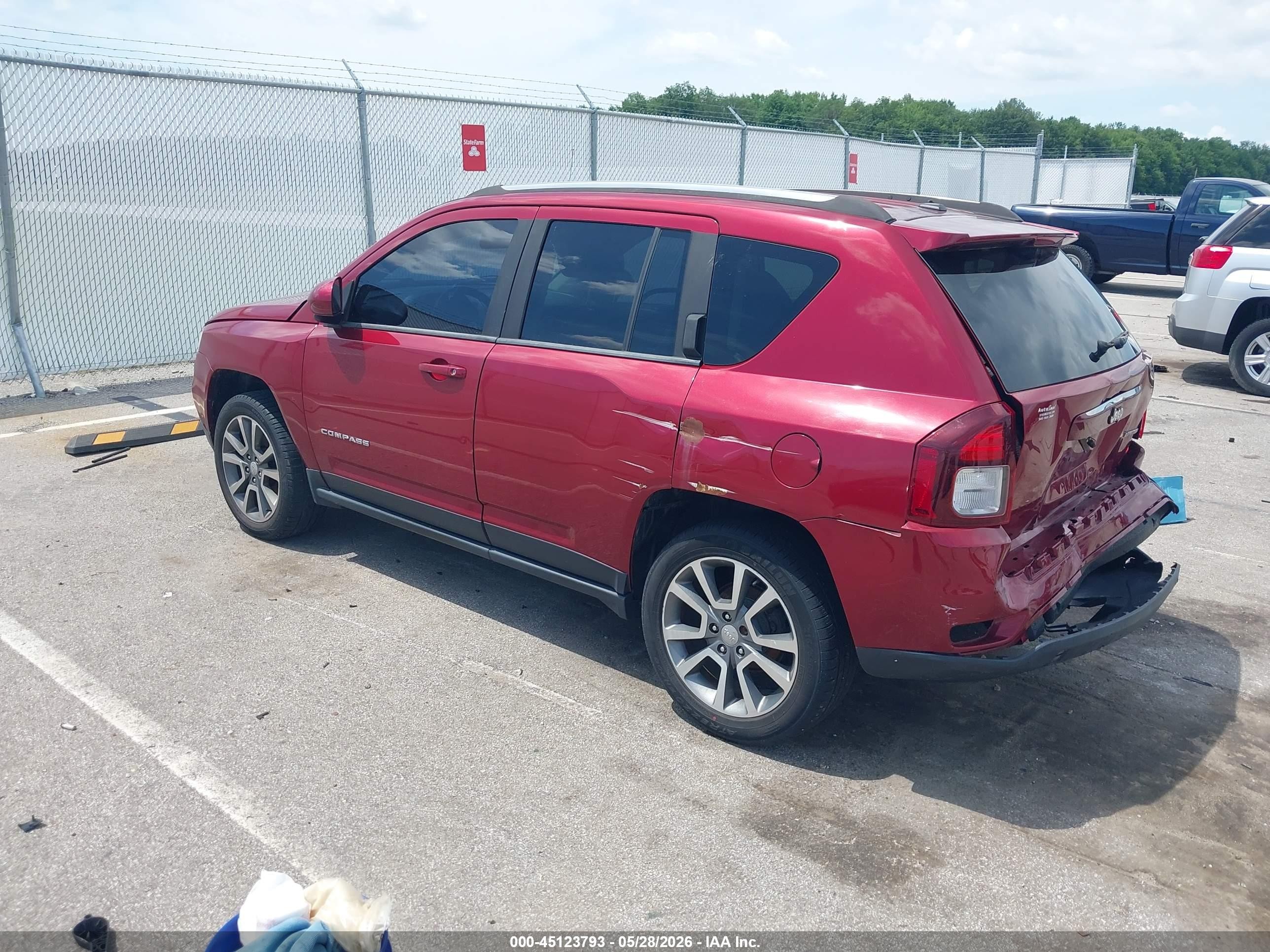 2014 Jeep Compass Limited Red vin: 1C4NJCCBXED789002