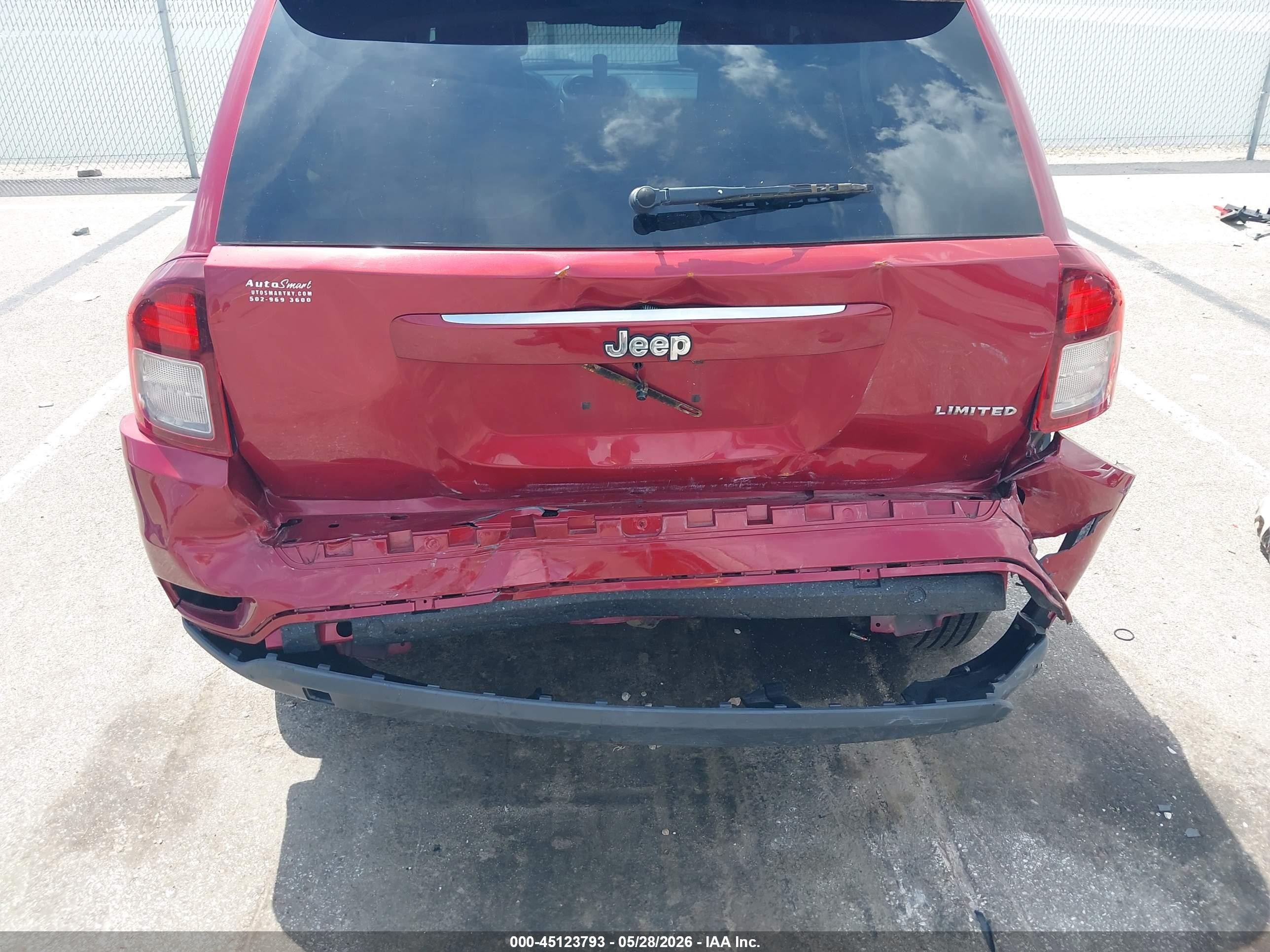 2014 Jeep Compass Limited Red vin: 1C4NJCCBXED789002