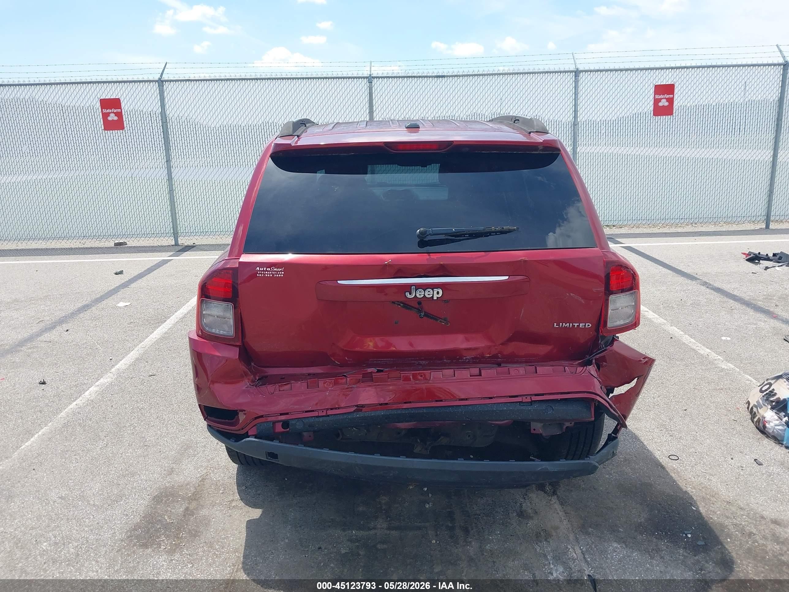 2014 Jeep Compass Limited Red vin: 1C4NJCCBXED789002