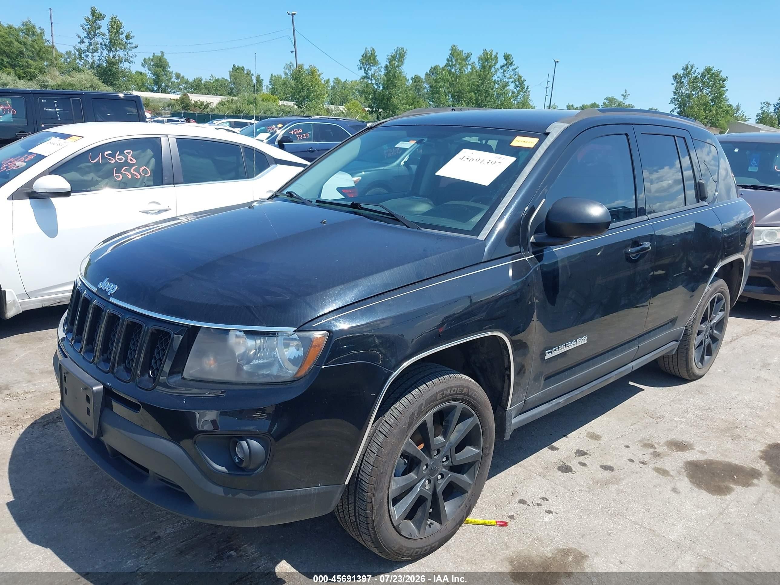 2012 Jeep Compass Latitude Black vin: 1C4NJCEA0CD692344