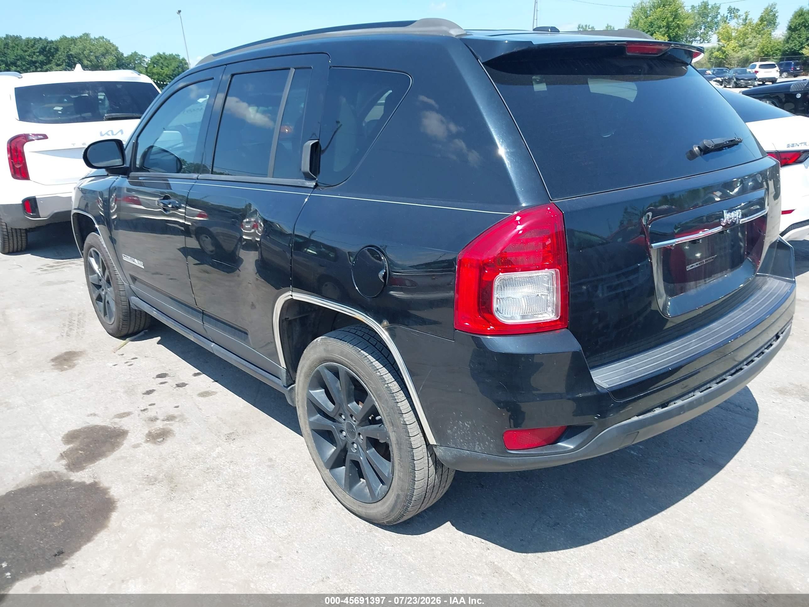 2012 Jeep Compass Latitude Black vin: 1C4NJCEA0CD692344